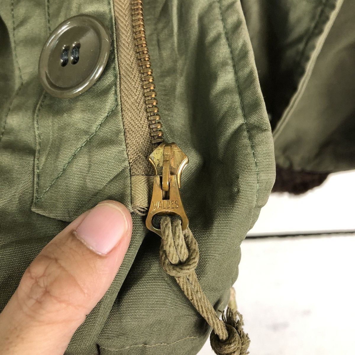 Buzz Rickson's 🔥TRUE VINTAGE SLANT POCKET CARGO JACKET WALDES ZIPPER USA Size US M / EU 48-50 / 2 - 15 Thumbnail