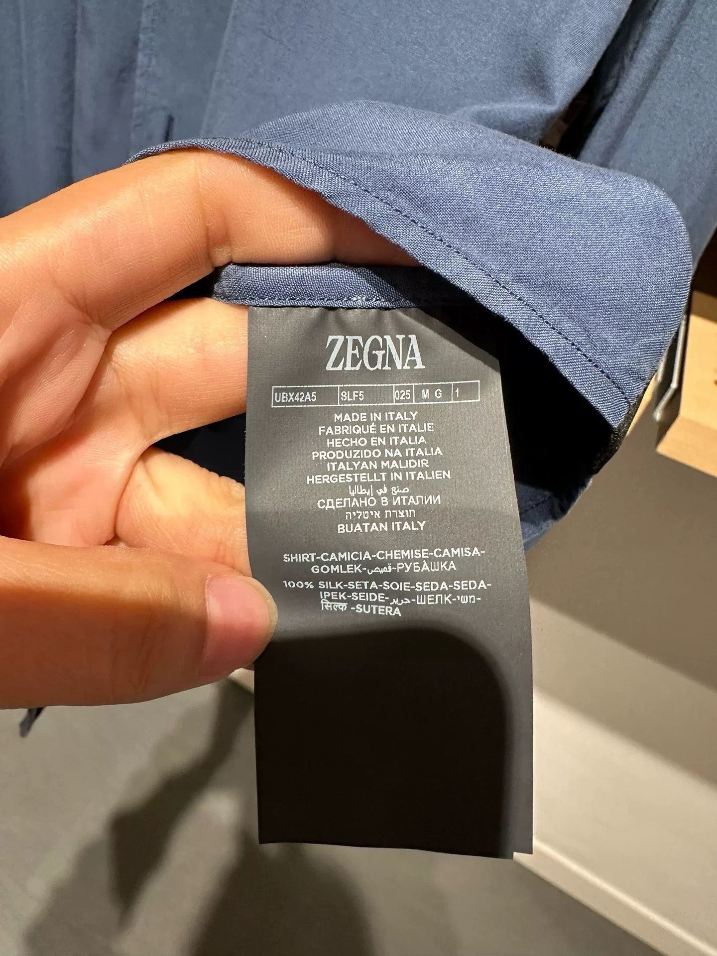 Ermenegildo Zegna Zegna Blue Men's Long-Sleeve Shirt Size US XL / EU 56 / 4 - 8 Thumbnail
