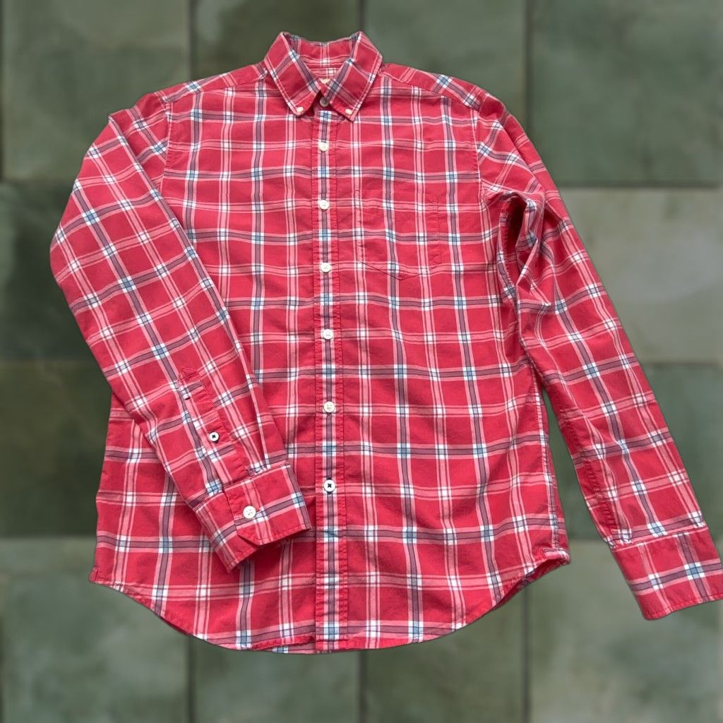 American Eagle Outfitters American Eagle Womens Plaid Button Up Shirt XS Pink Seriously Soft Classic Fit Size XS / US 0-2 / IT 36-38 - 1 Thumbnail