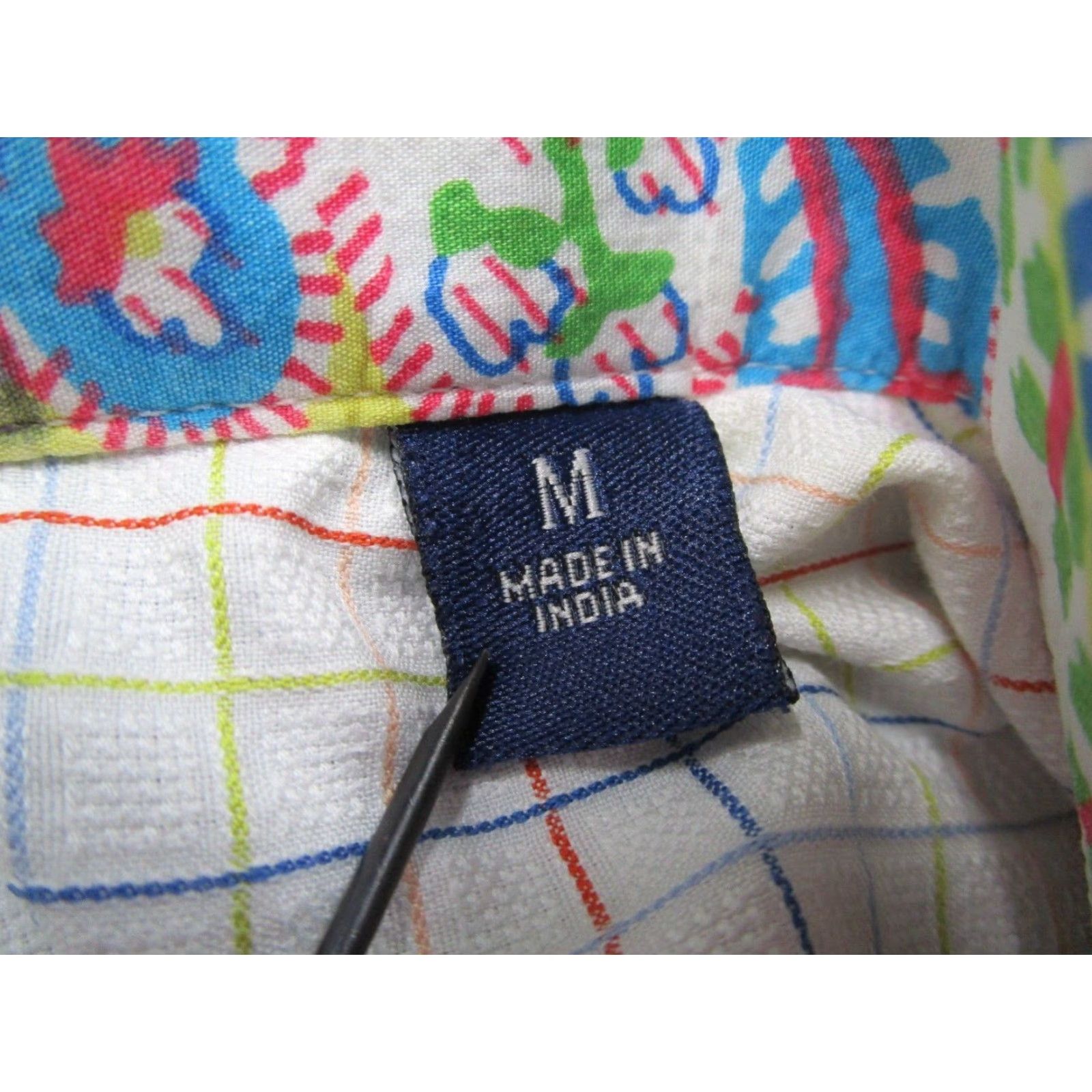 Robert Graham Robert Graham Shirt Mens Medium Blue Striped Button Up Dress Shirt Colorful Work Flip Cuff Size US M / EU 48-50 / 2 - 4 Thumbnail
