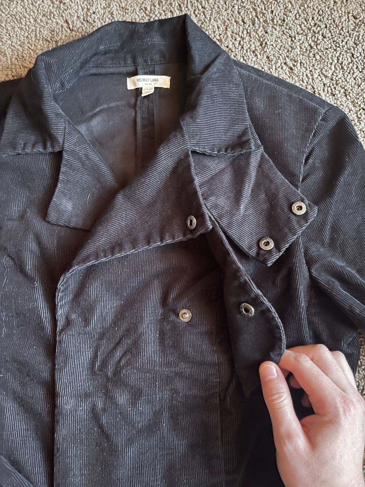 Helmut Lang Helmut Lang Asymmetrical Cropped Mini Jacket Size L / US 10 / IT 46 - 4 Thumbnail