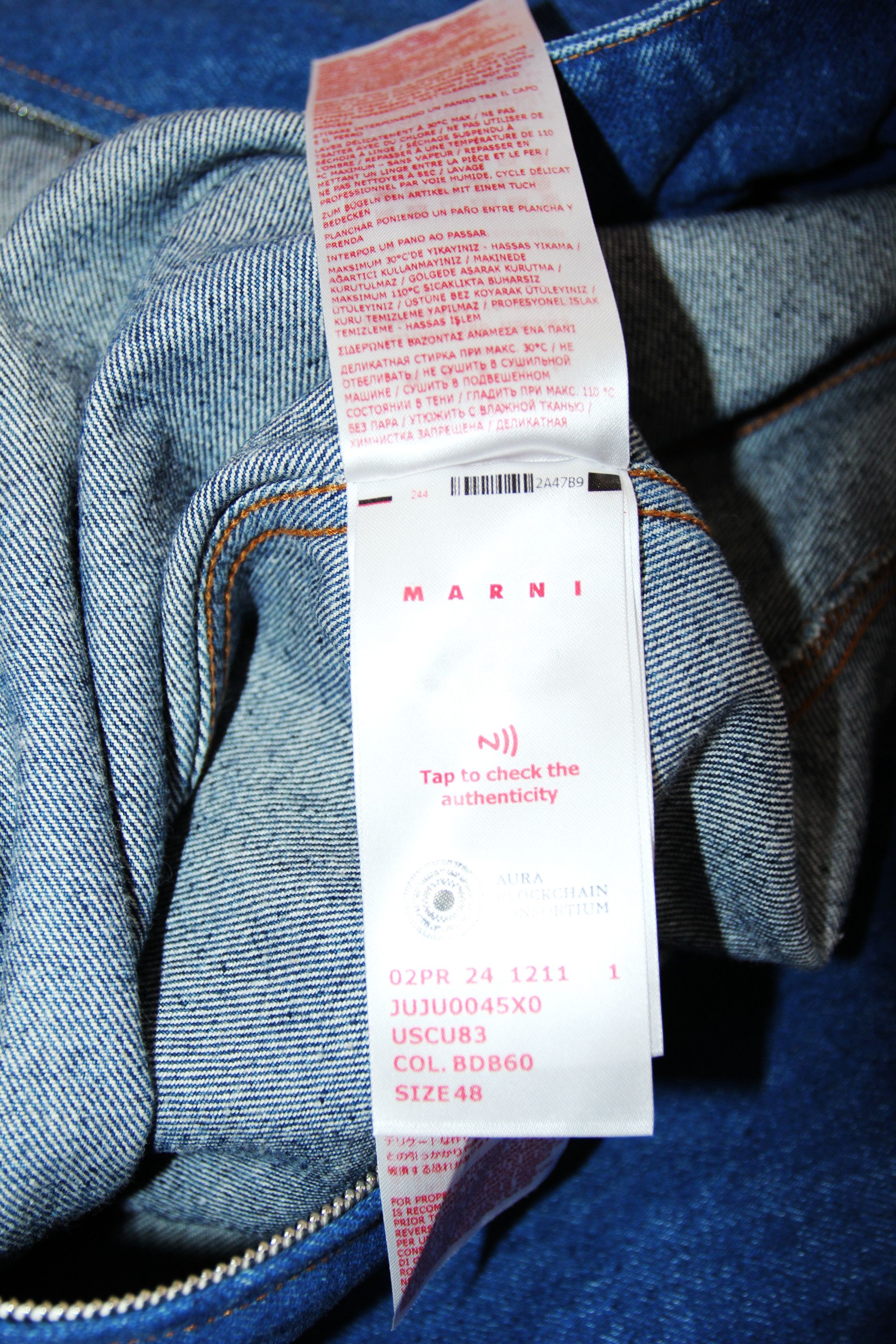 Marni BNWT AW24 MARNI BLEACHED COATED DENIM JACKET 48 Size US M / EU 48-50 / 2 - 11 Thumbnail