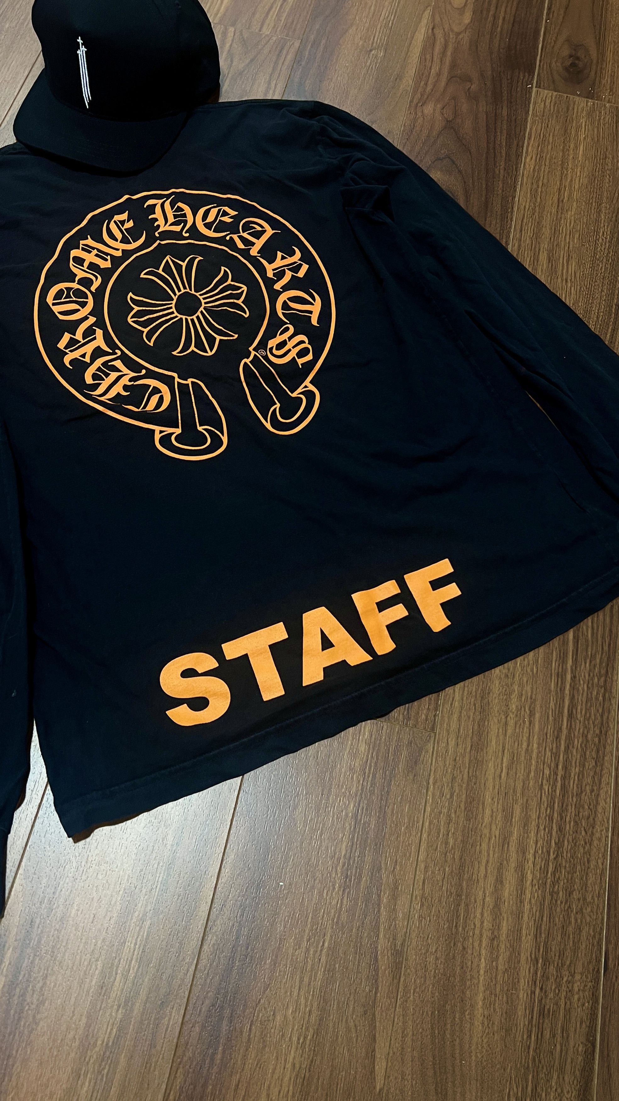 Chrome Hearts Staff Longsleeve Orange Size XL
