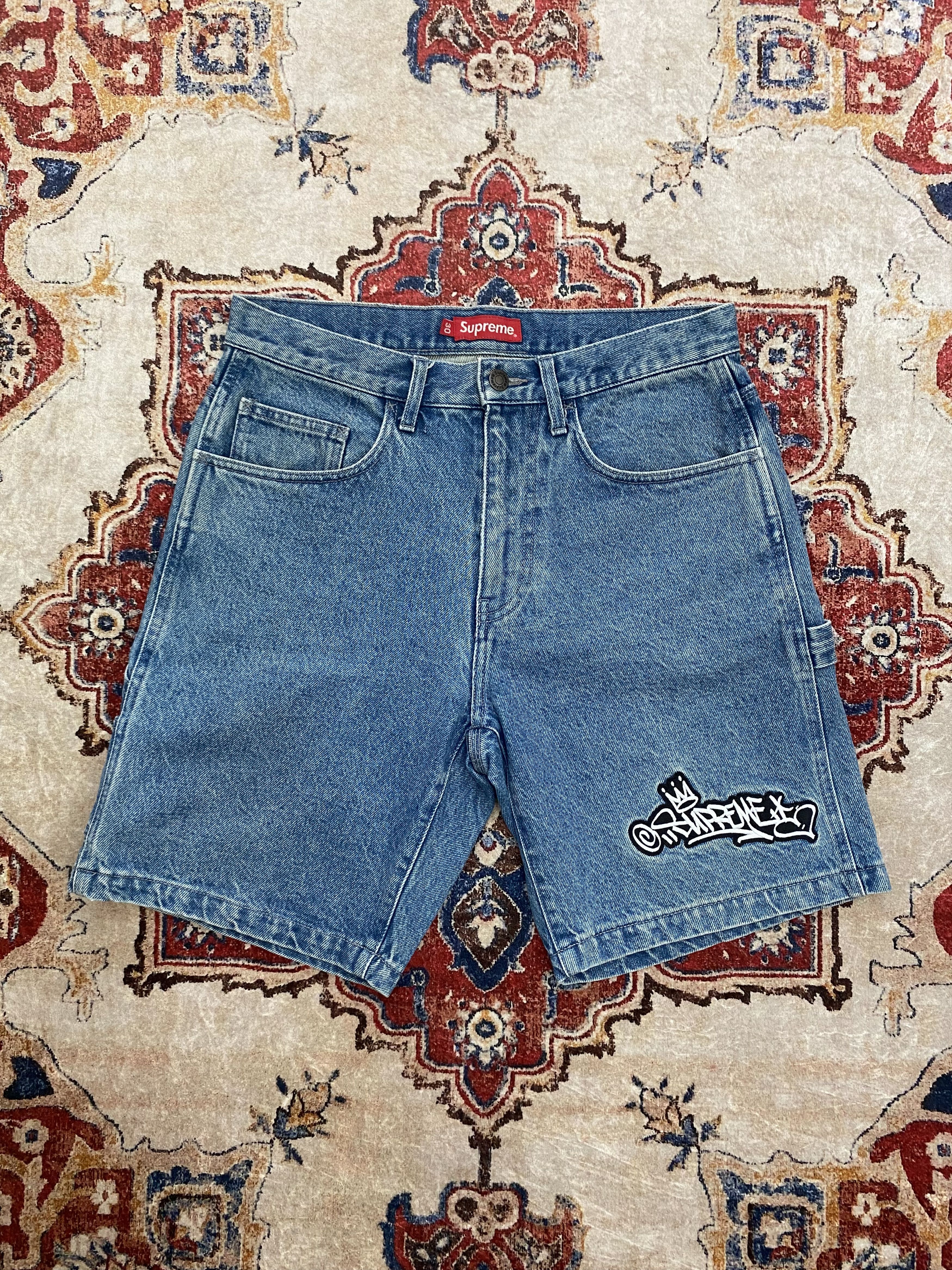 Supreme Supreme Handstyle Denim Painter Short Size US 30 / EU 46 - 1 Thumbnail