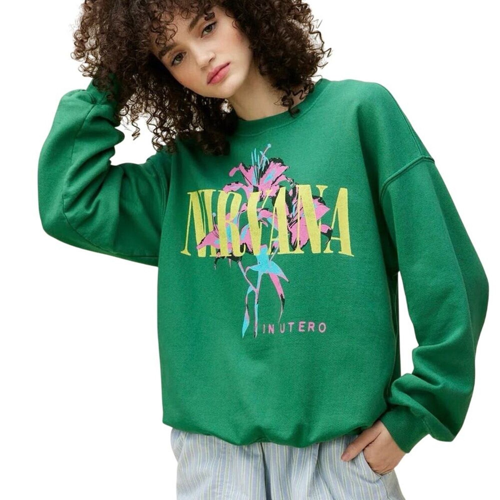 Daydreamer DAYDREAMER Nirvana Lilies Boyfriend Raw Hem Neck Size L New Size S / US 4 / IT 40 - 7 Thumbnail