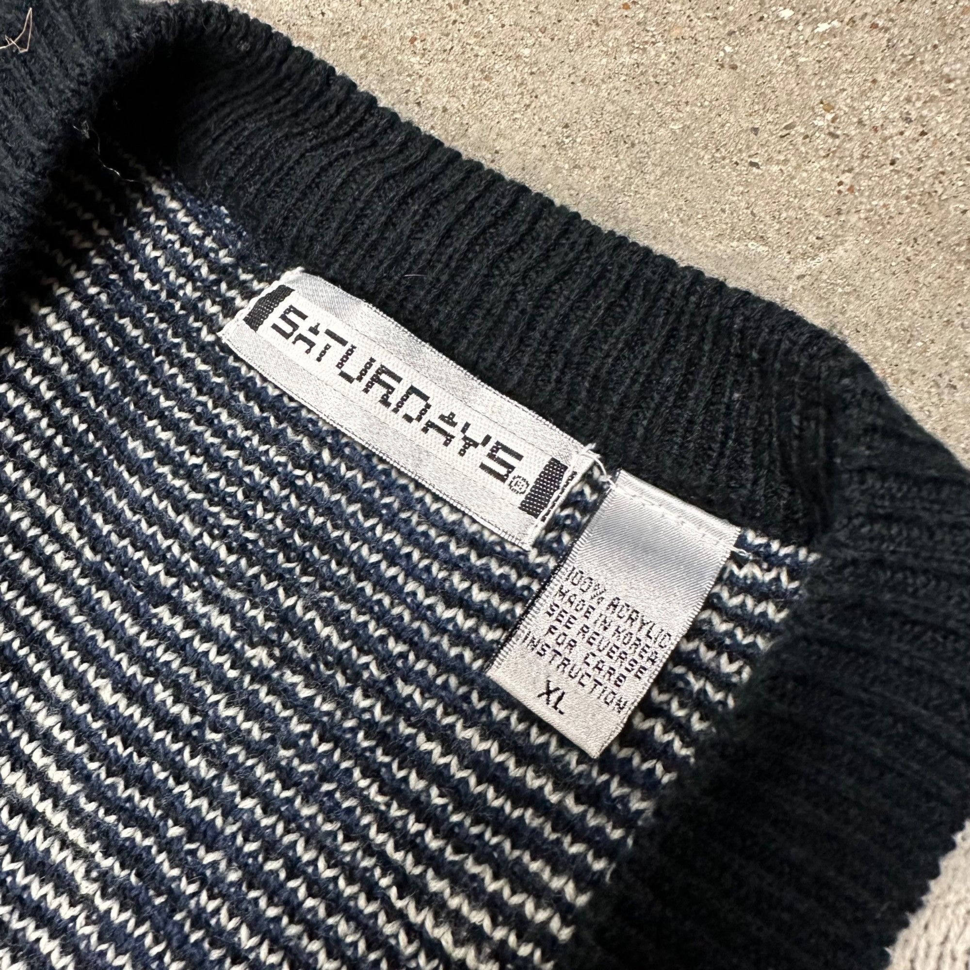 Vintage Vintage Unique Patterned Saturdays Knit Cardigan Sweater Size US XL / EU 56 / 4 - 2 Thumbnail