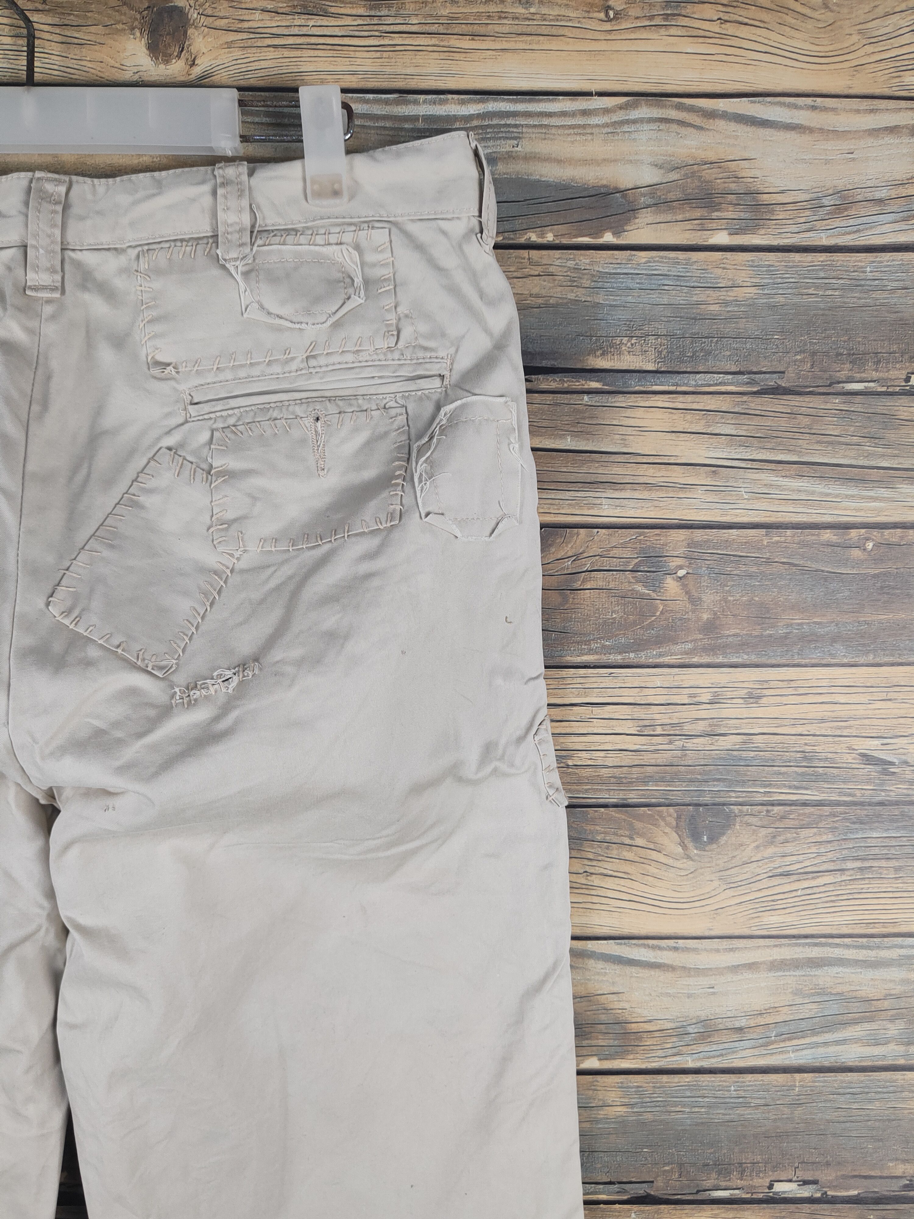 Japanese Brand DL Akbrico Ivory Multipocket Patched Casual Pants #46-022 Size US 32 / EU 48 - 10 Thumbnail