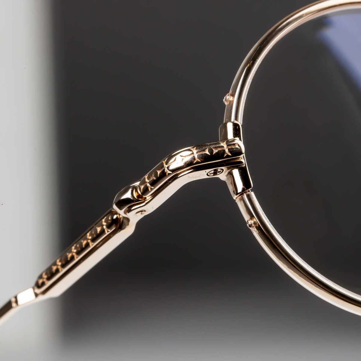 Chrome Hearts CHROME HEARTS EDITH F. CRYSTAL/GOLD PLATED GLASSES Size ONE SIZE - 3 Thumbnail
