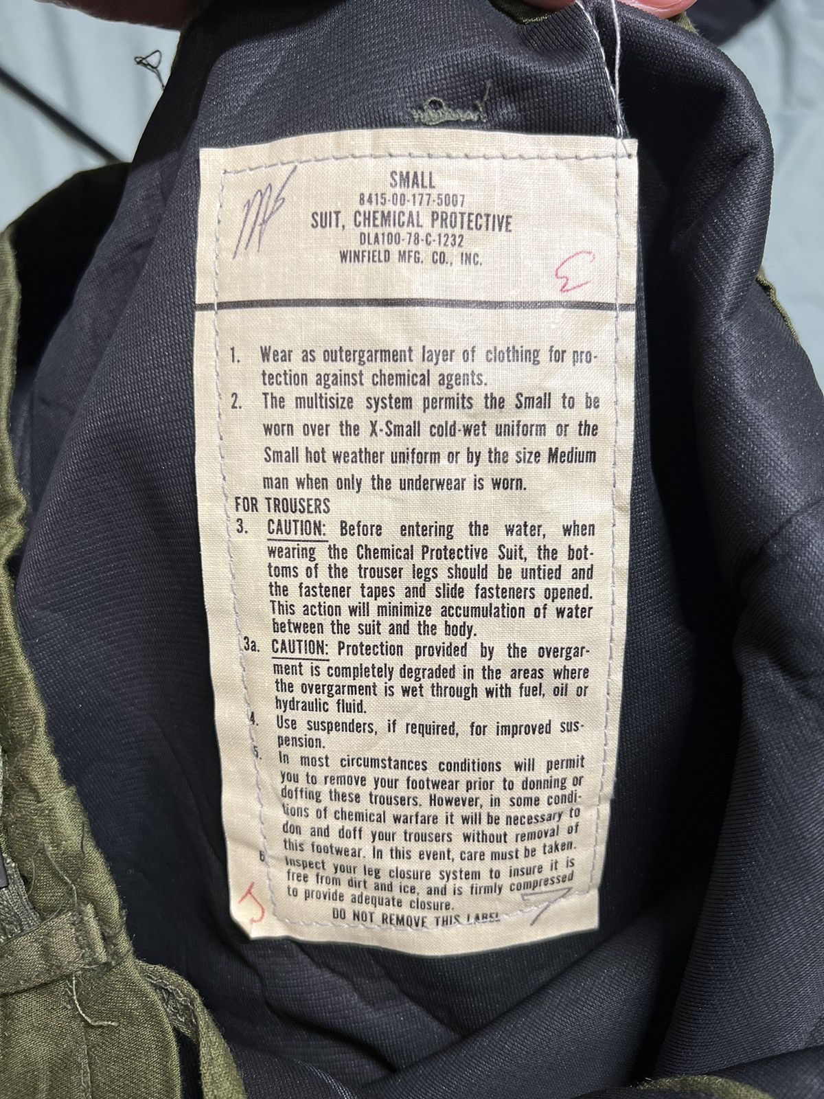 Vintage Winfield Mfg. US Army Military Field Gear Pants Size US 34 / EU 50 - 3 Thumbnail