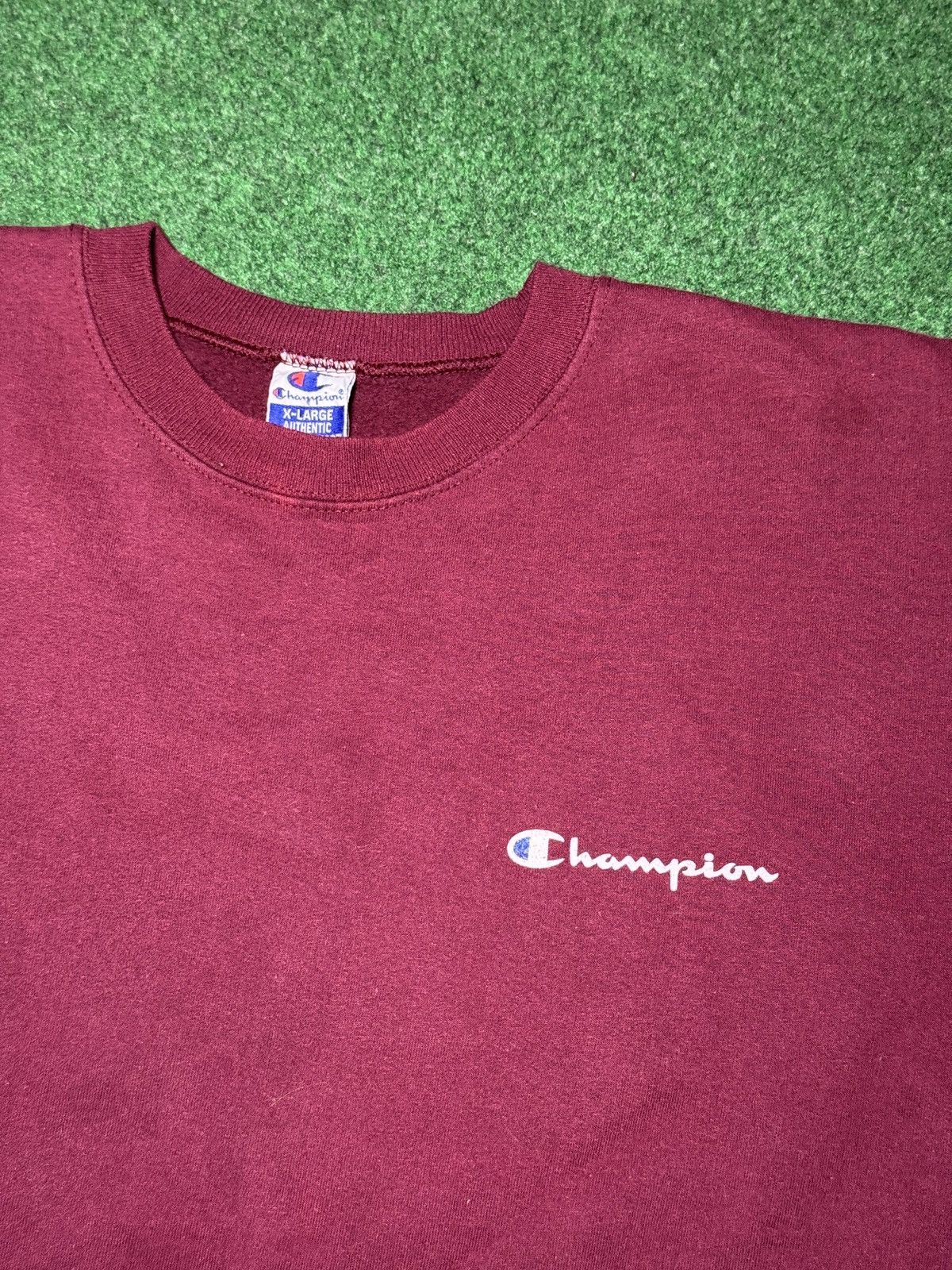 Champion Vintage 90s Champion Wine Purple XL Crewneck Sweatshirt Size US XL / EU 56 / 4 - 2 Thumbnail