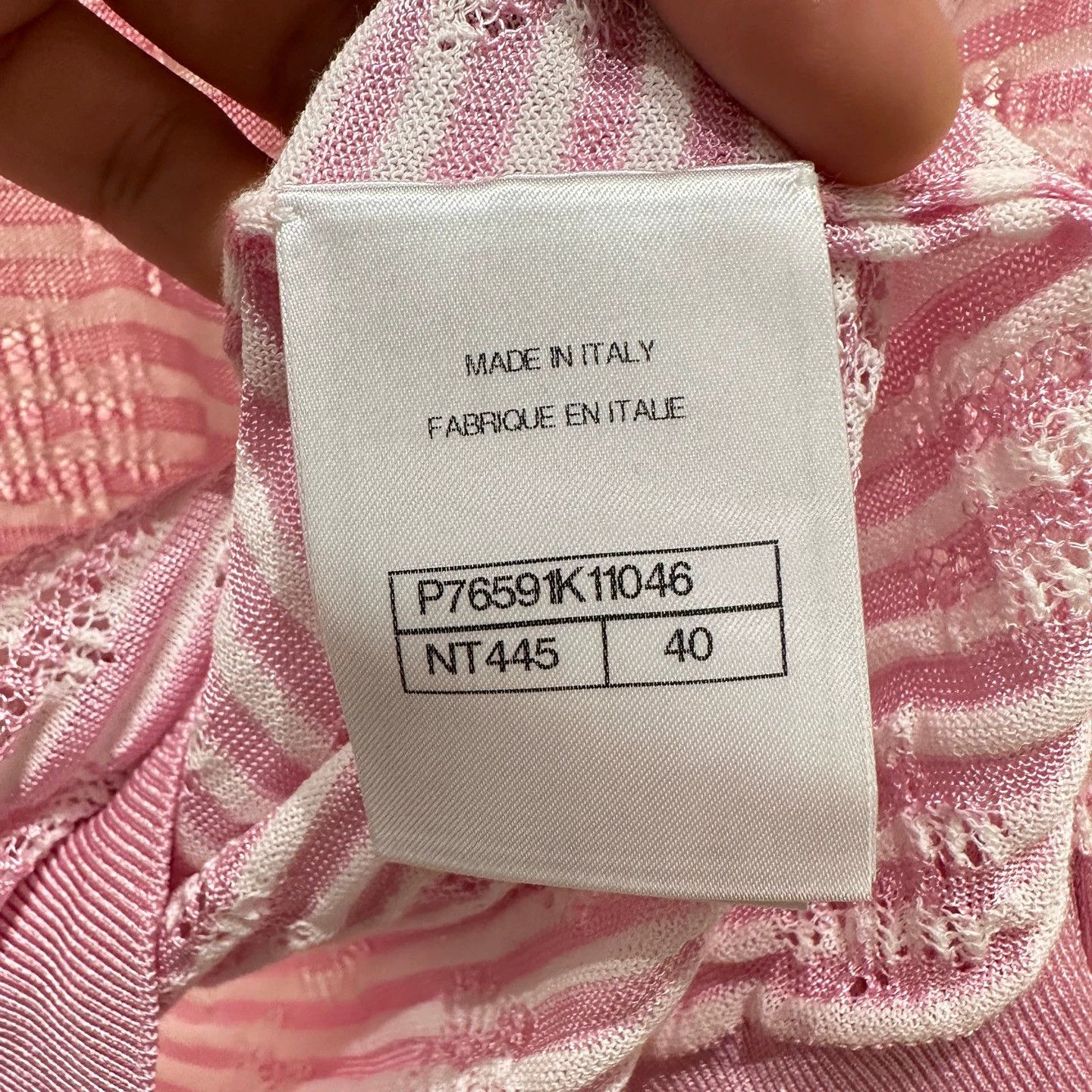 Chanel Chanel apr472 striped all over logo knit sweater Size M / US 6-8 / IT 42-44 - 4 Thumbnail