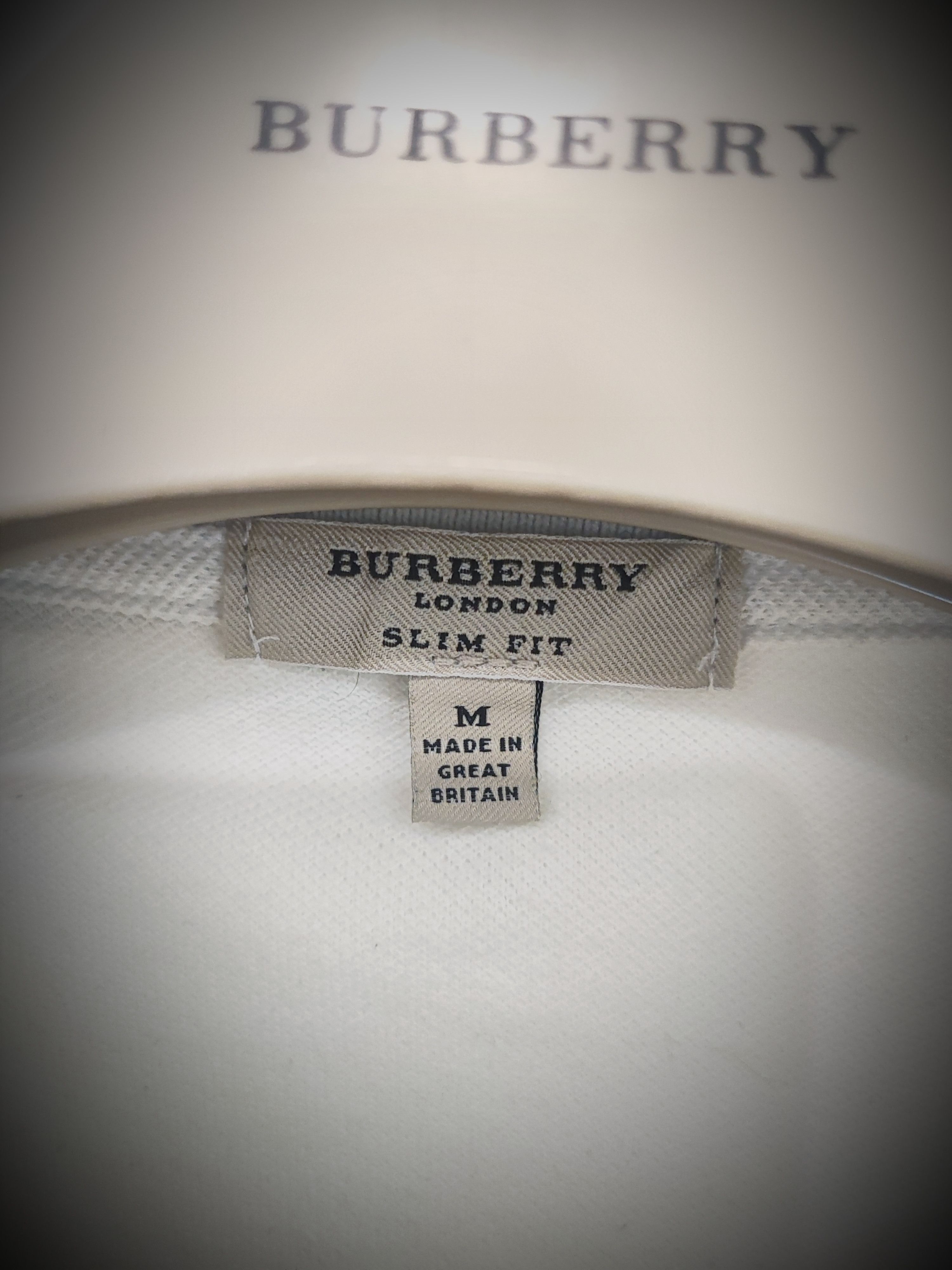 Burberry 🔥 Burberry Polo Size M White 🔥 Size US M / EU 48-50 / 2 - 3 Thumbnail