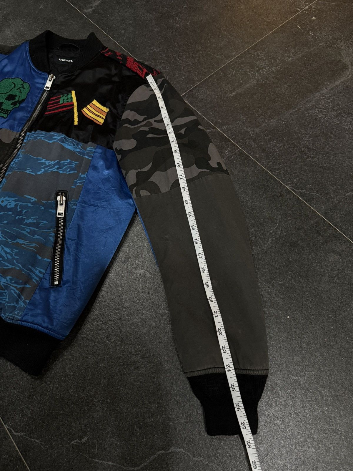 Diesel Very Rare Diesel Men Sukajan Skull Patchwork Zip-Up Size US L / EU 52-54 / 3 - 18 Thumbnail