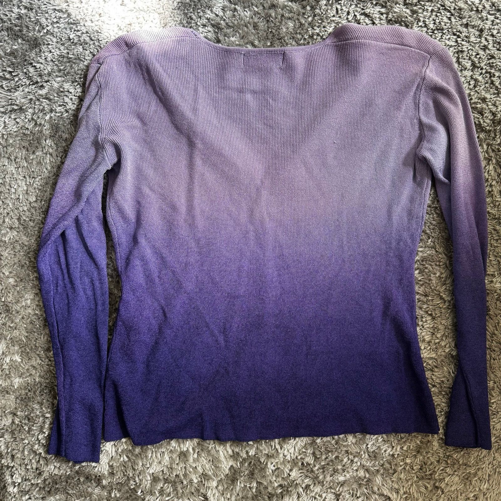 Vintage VTG 90s Bashecinq Tokyo Purple Ombre Cardigan Sweater Size 3 Size S / US 4 / IT 40 - 6 Thumbnail