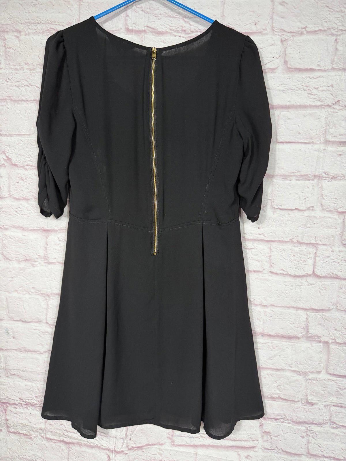 Express Express Medium Black Short Sleeve Dress Size M / US 6-8 / IT 42-44 - 5 Thumbnail