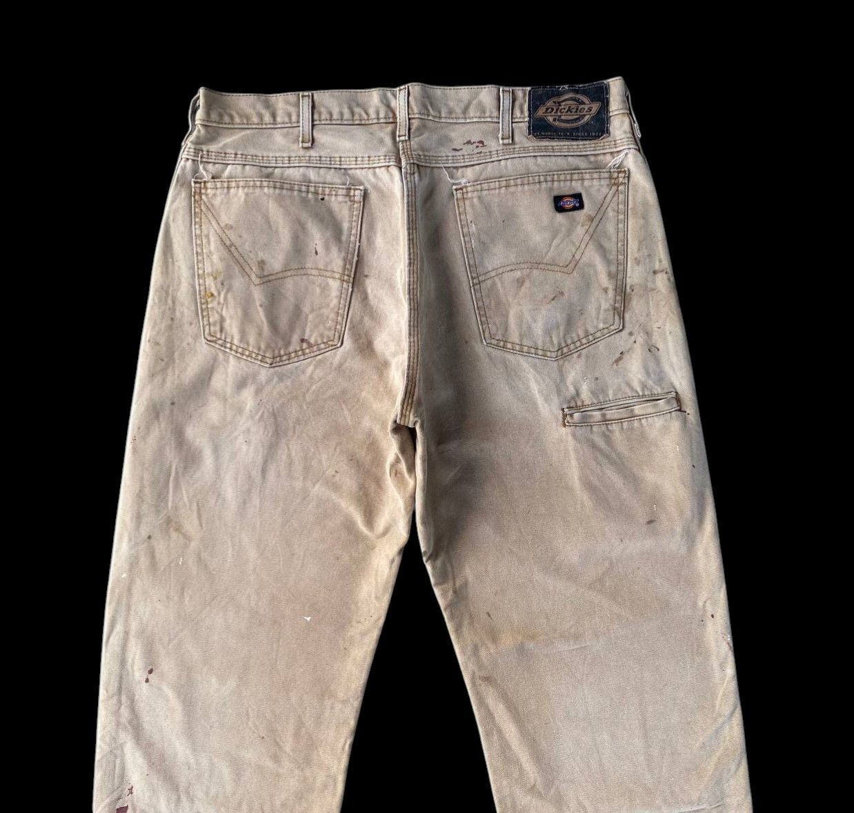 Dickies VINTAGE DICKIES DOUBLE KNEE DISTRESSED DENIM SPLATTER PAINT Size US 35 - 13 Thumbnail