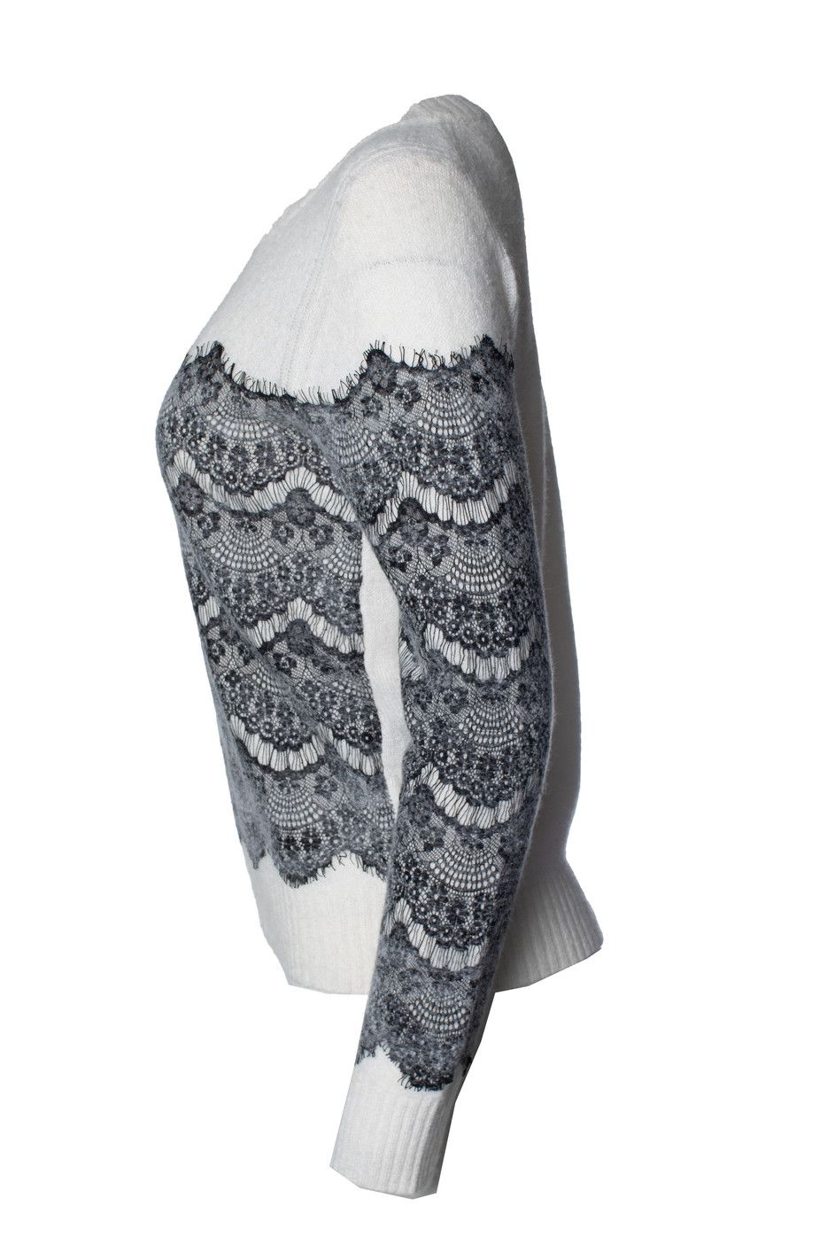Maje Maje, knitted sweater with lace Size S / US 4 / IT 40 - 2 Thumbnail