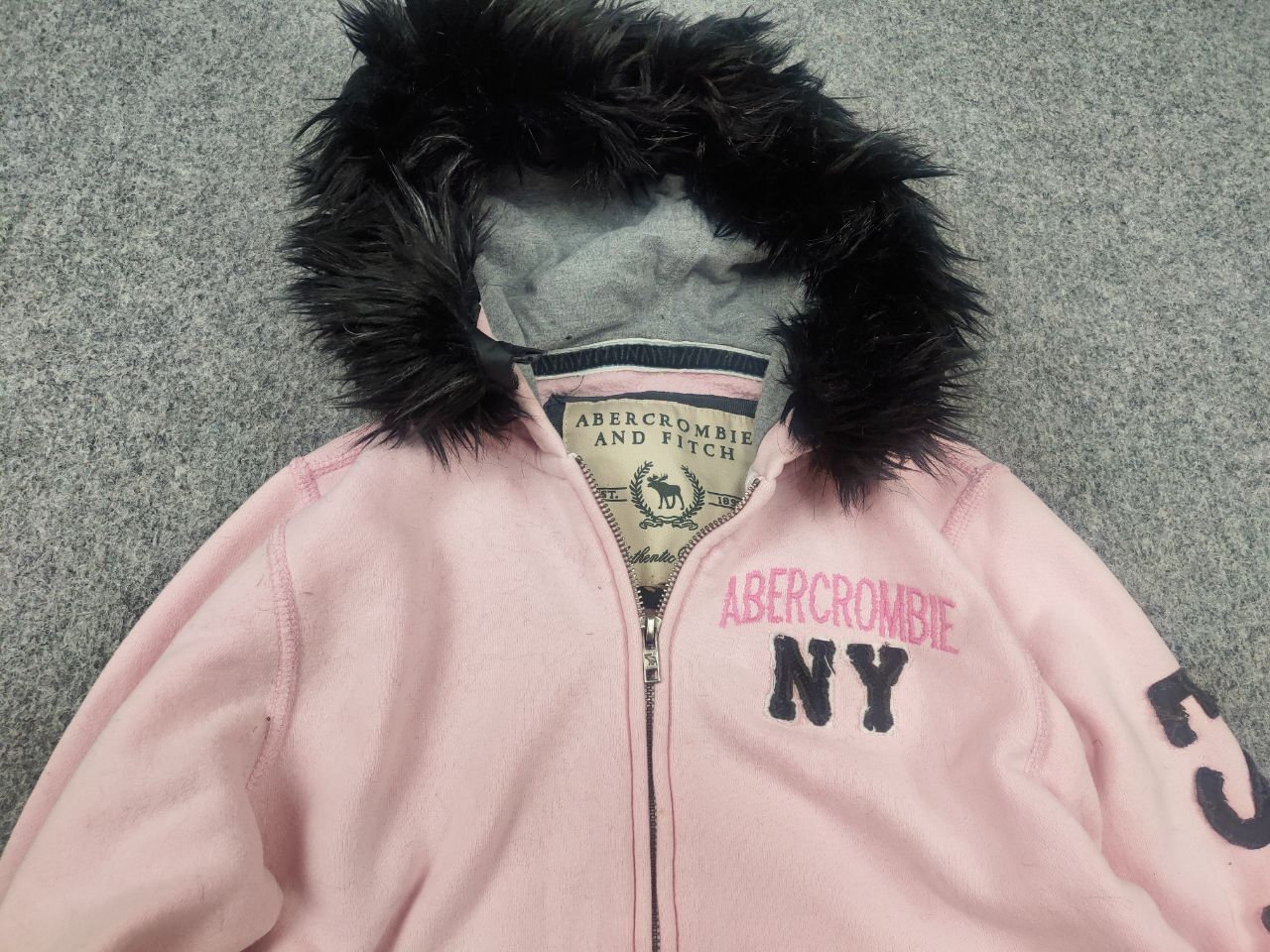Abercrombie & Fitch Rare Vintage Abercrombie Fur Zip Hoodie if six was nine Y2K Size M / US 6-8 / IT 42-44 - 5 Thumbnail