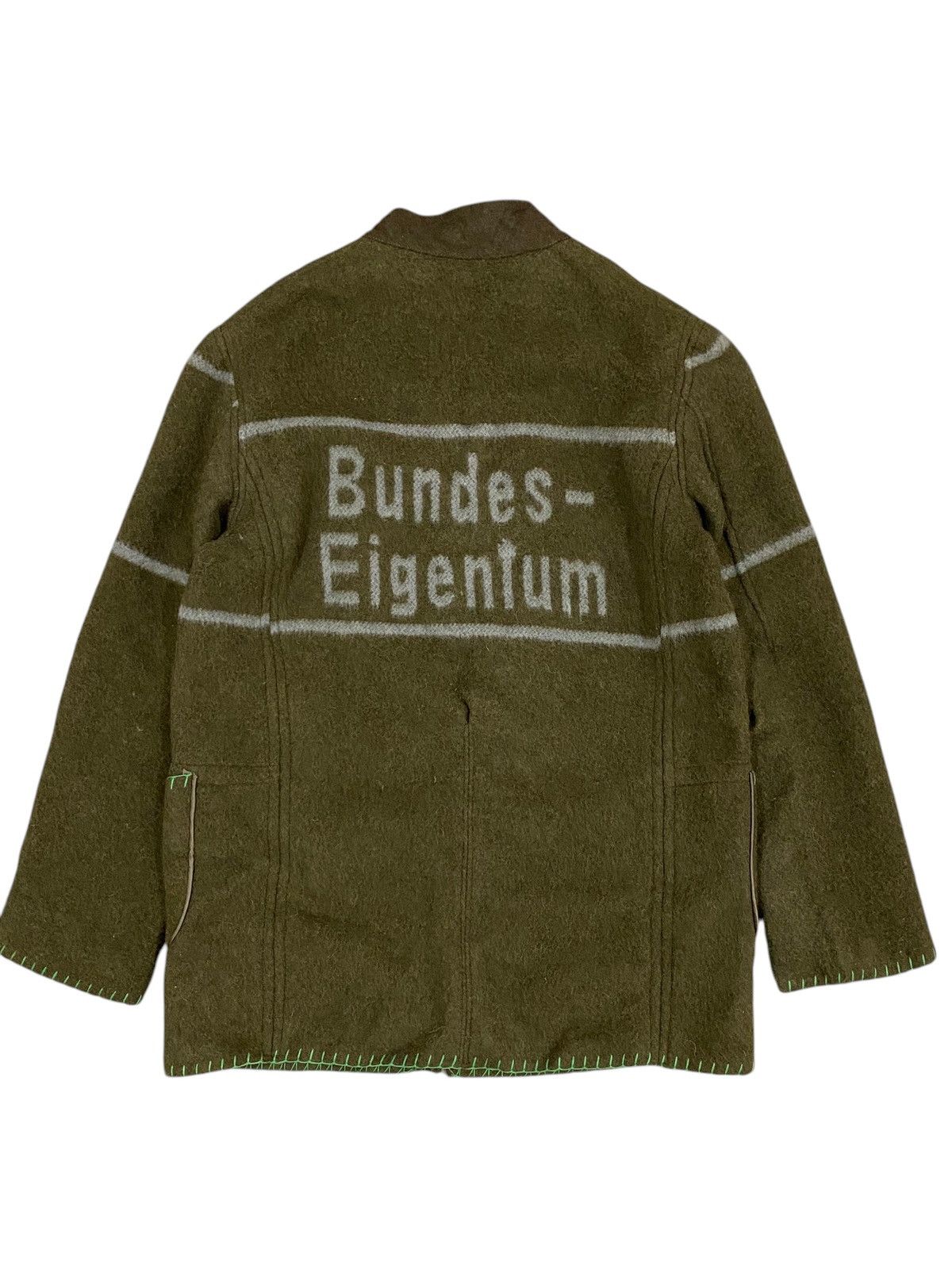Vintage German Military Wool Coat - Bundes-Eigentum, Woolen Jacket Size US S / EU 44-46 / 1 - 1 Thumbnail