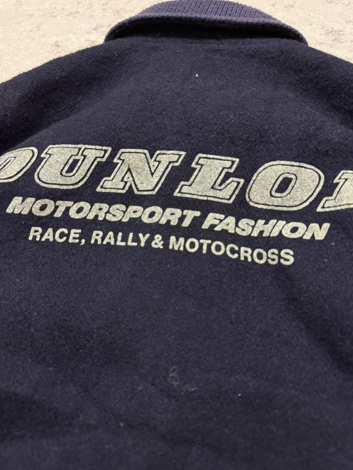 Dunlop Vintage 90s Dunlop Motorsports Fashion Wool Varsity Jacket Size US S / EU 44-46 / 1 - 17 Thumbnail