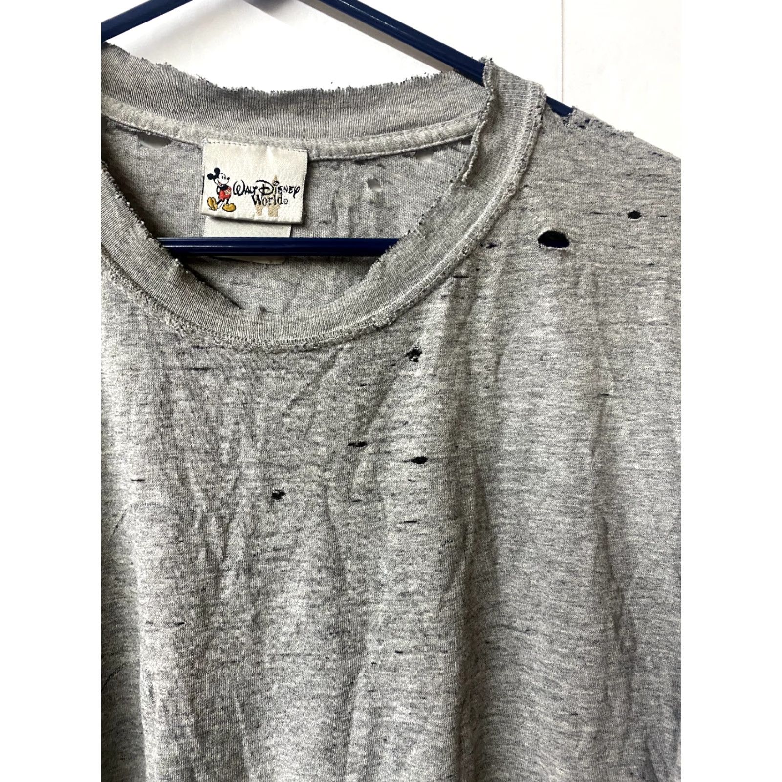 Disney VINTAGE 90s Walt Disney Mickey Mouse T Shirt Men 2XL Gray Grunge Distressed B5 Size US XXL / EU 58 / 5 - 5 Thumbnail