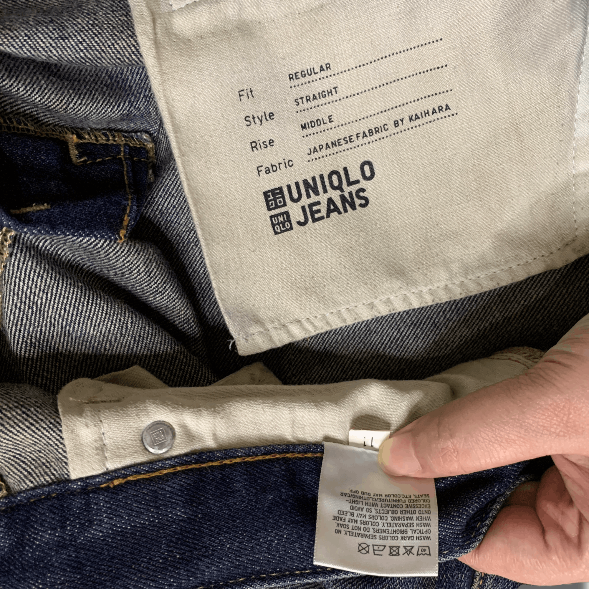 Japanese Brand × Uniqlo Vintage Japanese Uniqlo Kaihara Fabric Loose Jeans 34x32 Size US 34 / EU 50 - 7 Thumbnail