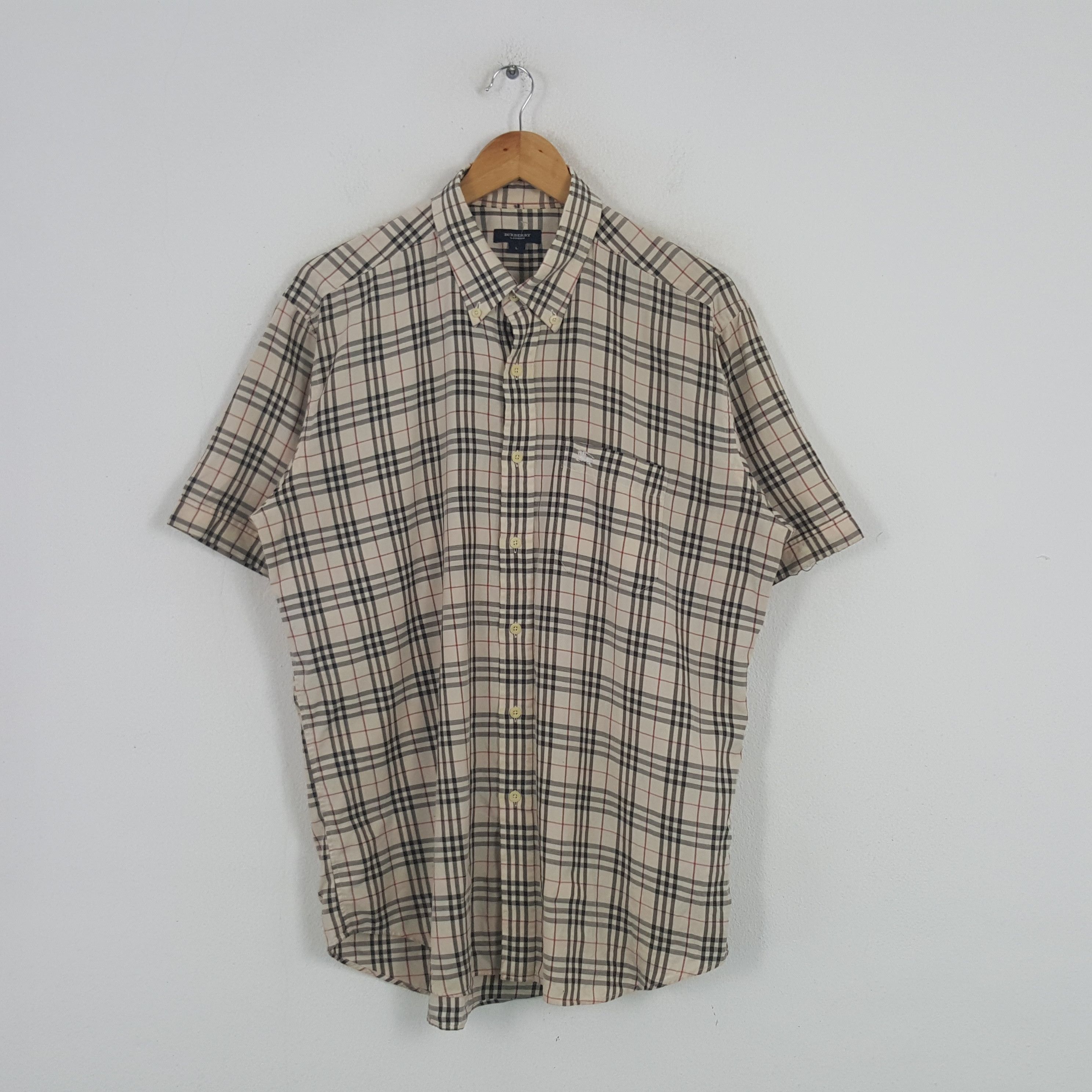 Burberry × Vintage Vintage Burberry London Nova Check Shirt Button Up Size US L / EU 52-54 / 3 - 1 Thumbnail