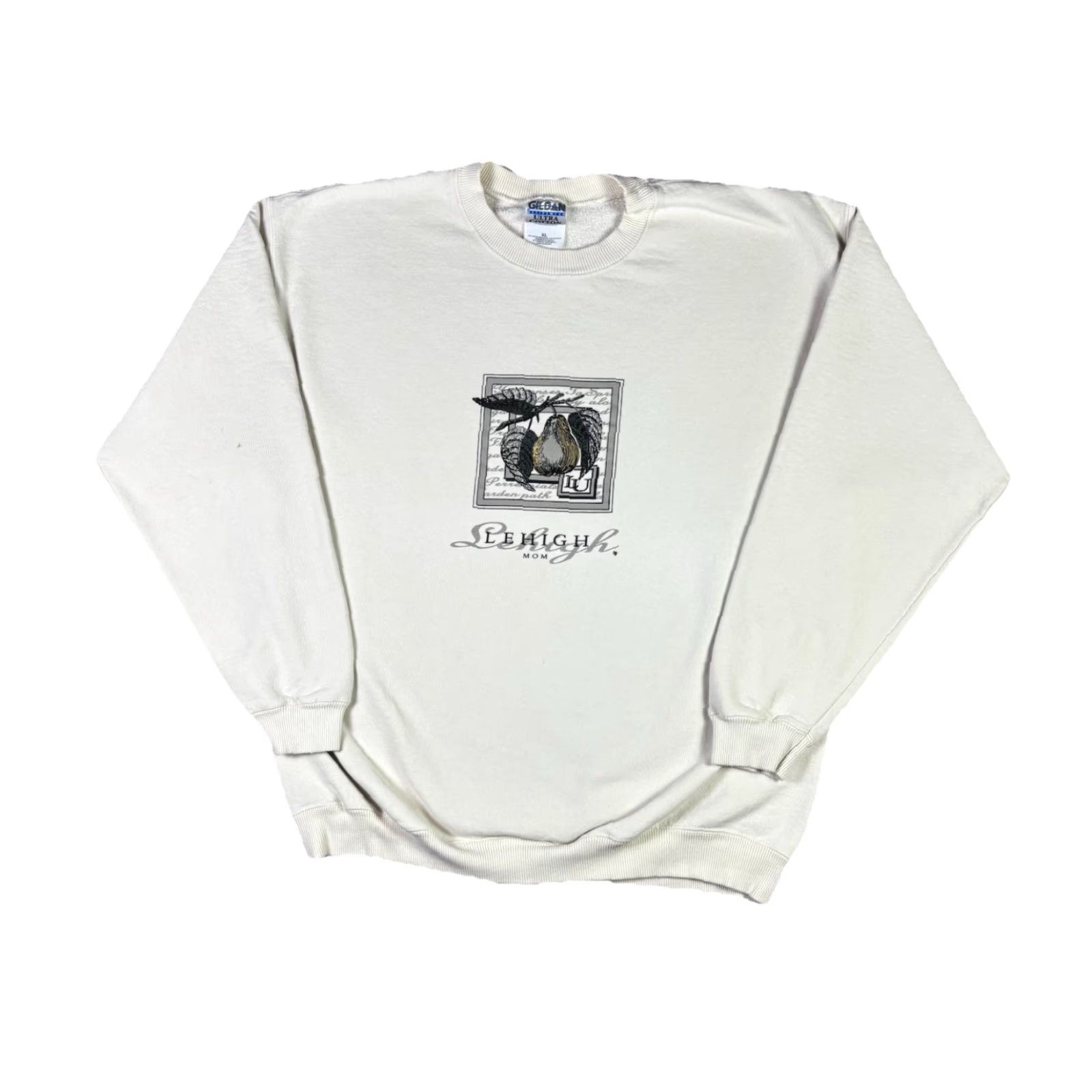 Gildan VINTAGE Lehigh University Mom Sweatshirt Cream Pullover Adult XL 1990s Size US XL / EU 56 / 4 - 2 Thumbnail