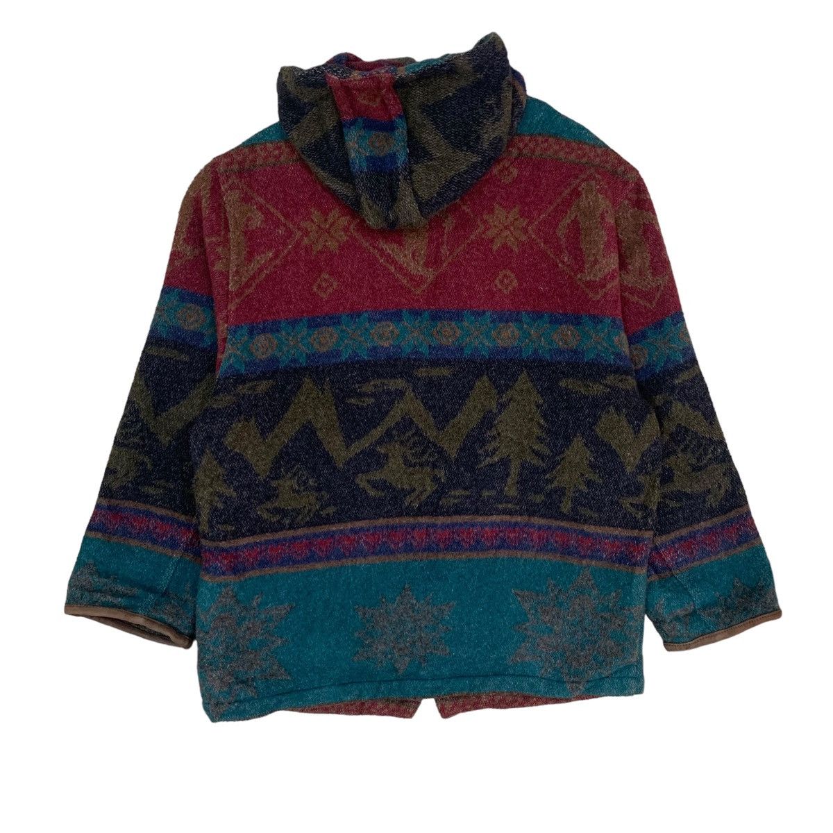 L.L. Bean 🔥Vintage LL Bean Aztec Wool Zipper Jacket Size S / US 4 / IT 40 - 2 Thumbnail