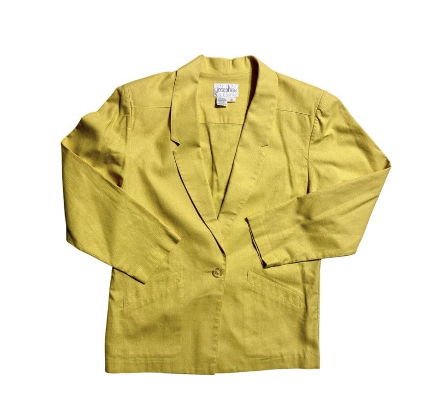 Other Josephine Vintage Yellow Blazer – Ramie Cotton – Size S Size S / US 4 / IT 40 - 1 Thumbnail