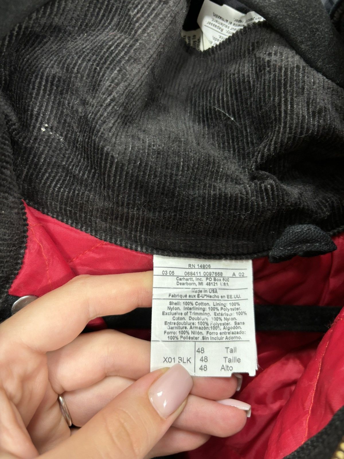 Carhartt Vintage 90s Carhartt USA Zip Pockets Hooded Cropped Jacket Size US L / EU 52-54 / 3 - 18 Thumbnail