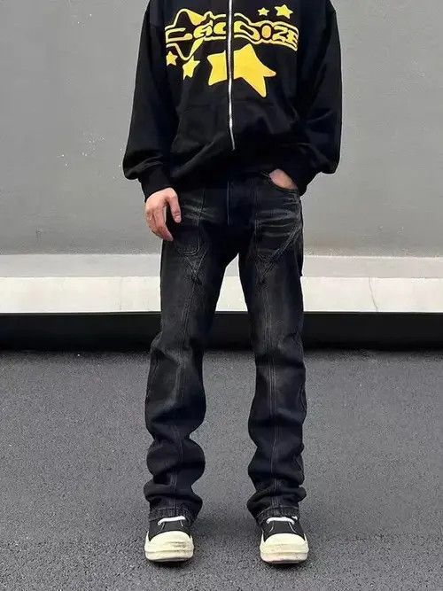 Handmade × Japanese Brand × Jean Vintage washed straight leg versatile jeans Size US 32 / EU 48 - 1 Thumbnail