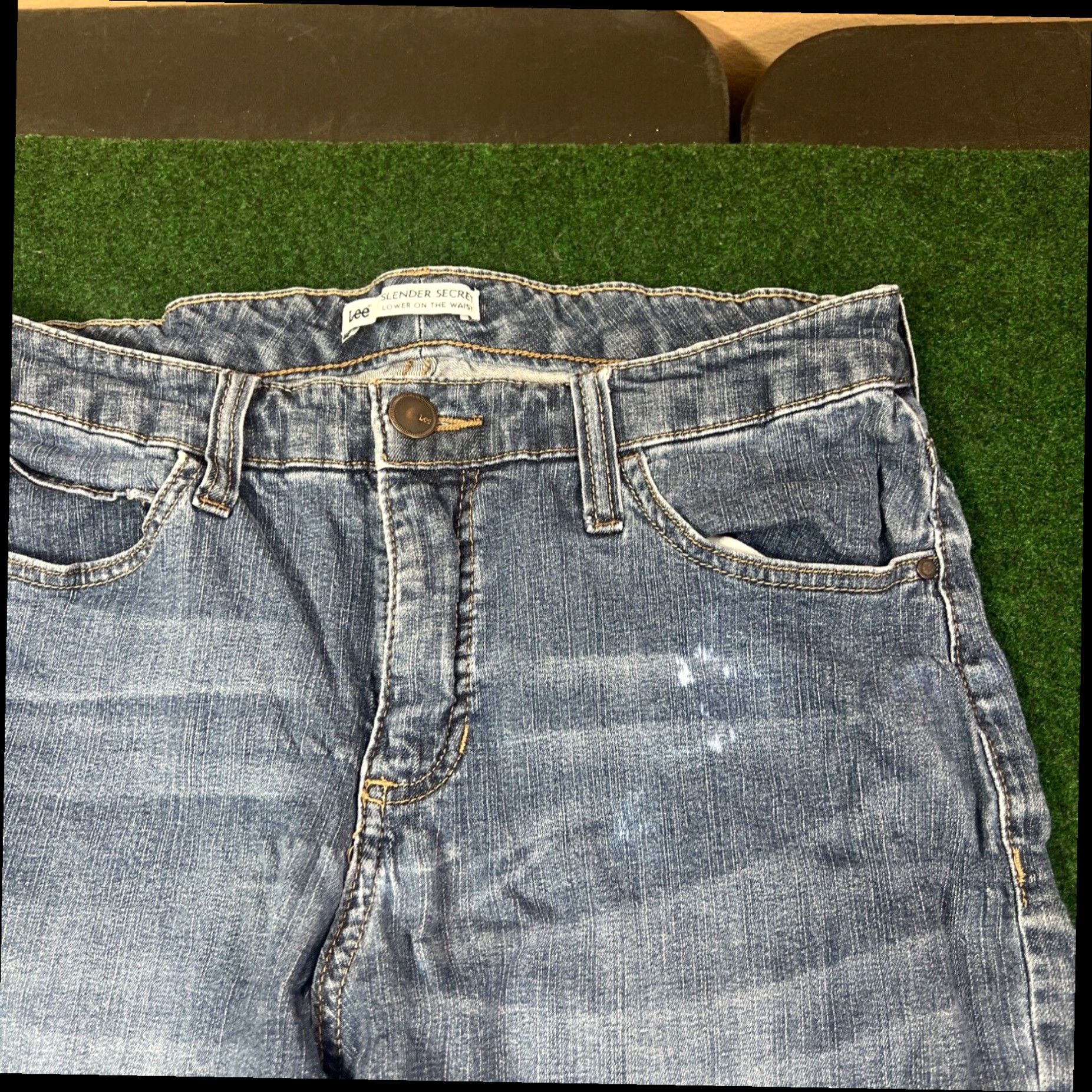 Lee Lee Slender Secret Jeans Lower On Waist Womens Sz 10 28x29 Blue Pants Denim Size 32" / US 10 / IT 46 - 2 Thumbnail
