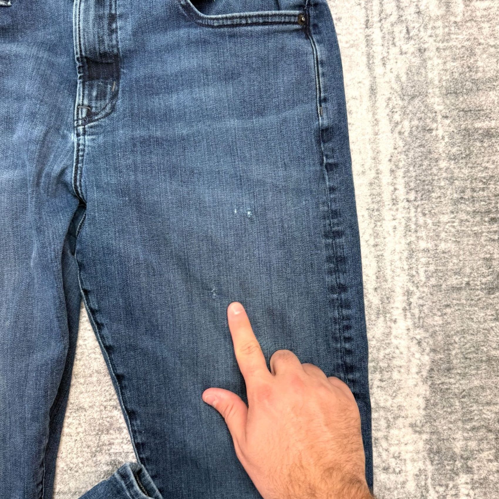 Edwin Edwin Jeans Mens Slim Straight Stretch Distressed Denim Blue 34x32 Regular 5-Pocket Denim Jeans Mens Size US 34 / EU 50 - 3 Thumbnail