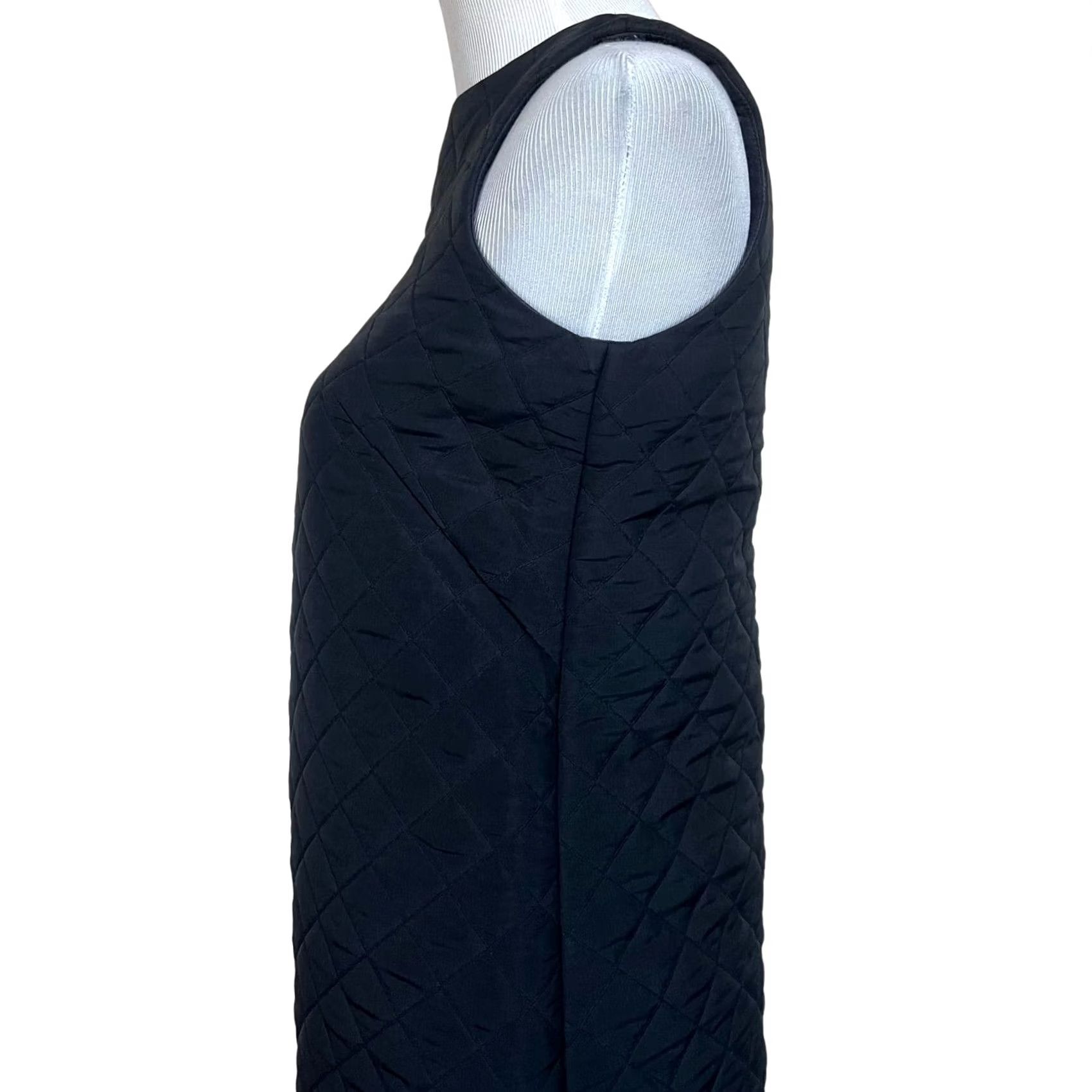 Vintage VINTAGE TRA MAD RKE Dress Black Quilted Sleeveless Shift 0 Women’s Knee Length Dress Womens Size XS / US 0-2 / IT 36-38 - 5 Thumbnail