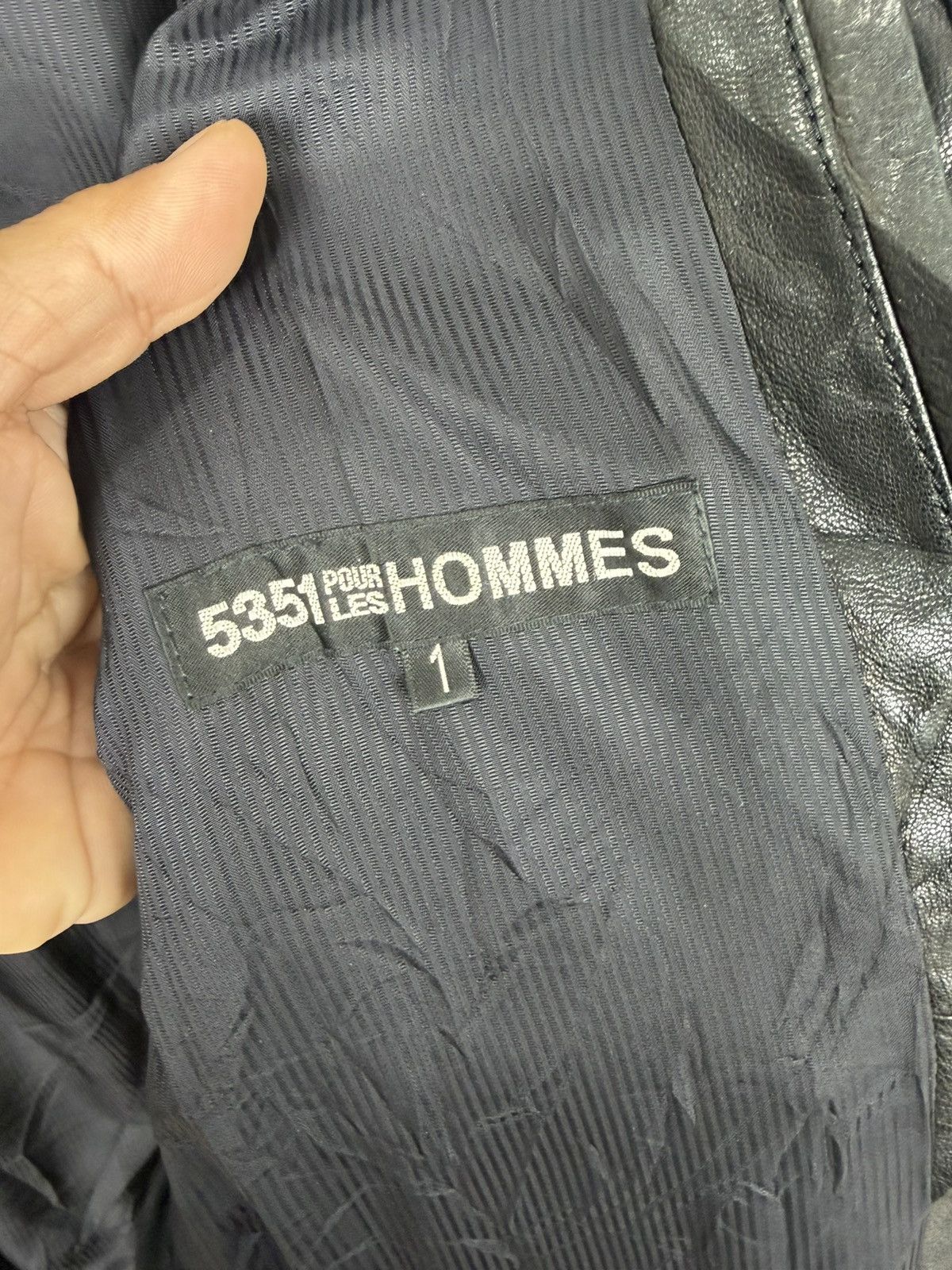 5351 POUR LES HOMMES 5351 Pour Les Hommes Goatskin Leather Bomber Jacket Size US S / EU 44-46 / 1 - 11 Thumbnail