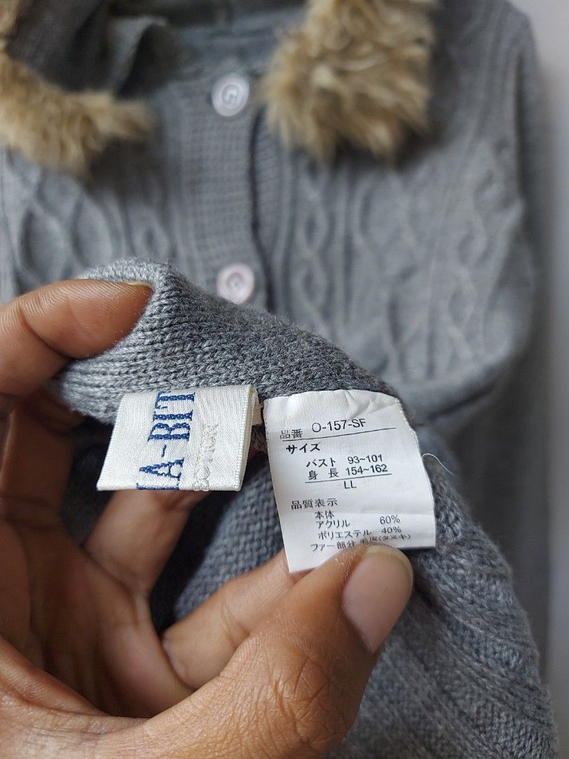 If Six Was Nine × Le Grande Bleu (L.G.B.) Knitted Cardigan Fur Hoodie Knit IfSixWasNine i6w9 LGB style Size US M / EU 48-50 / 2 - 5 Thumbnail