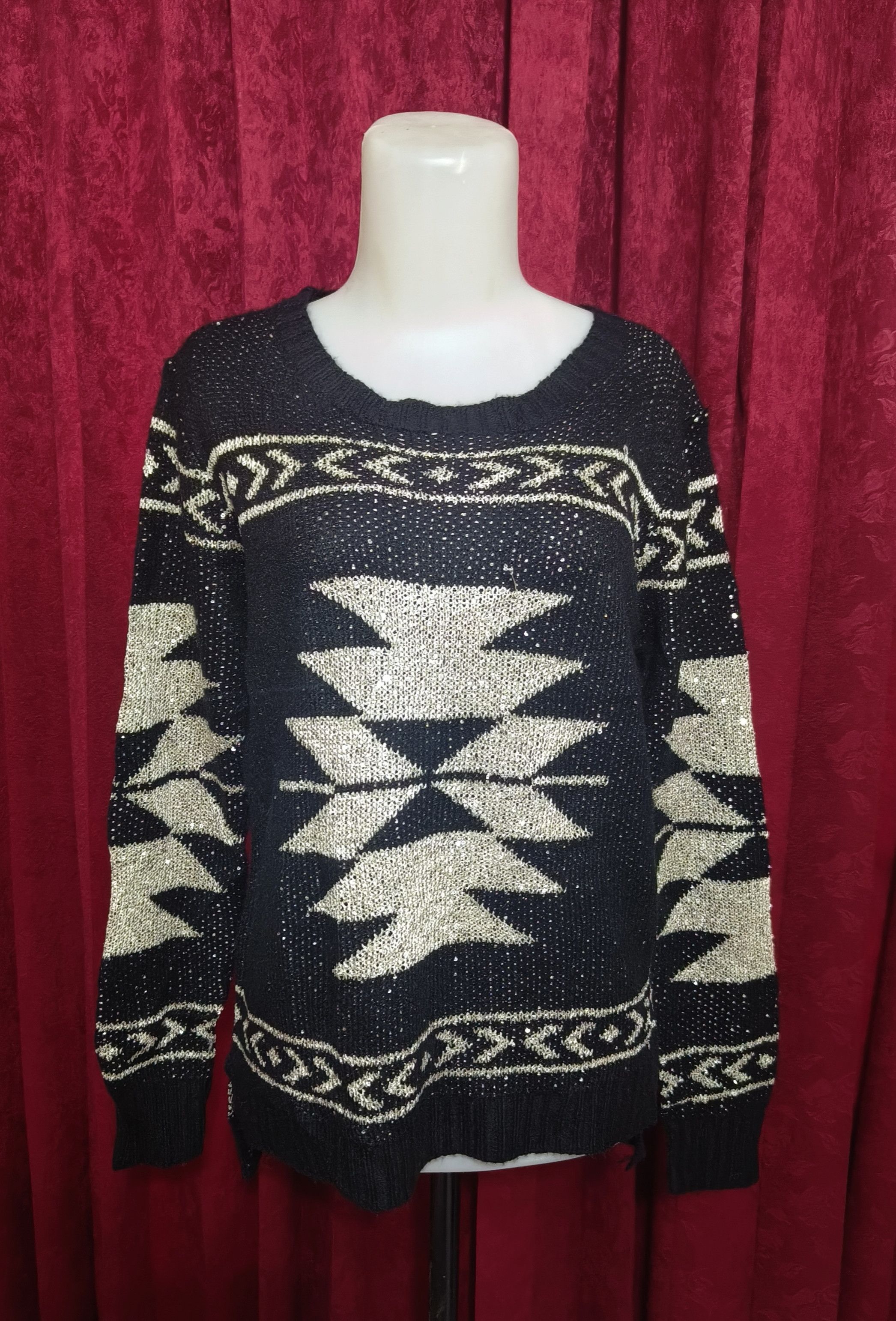 Other Vintage AUDREY ANN Women's Ethnic Knit Bling Sparkle Sweater Size S / US 4 / IT 40 - 8 Thumbnail