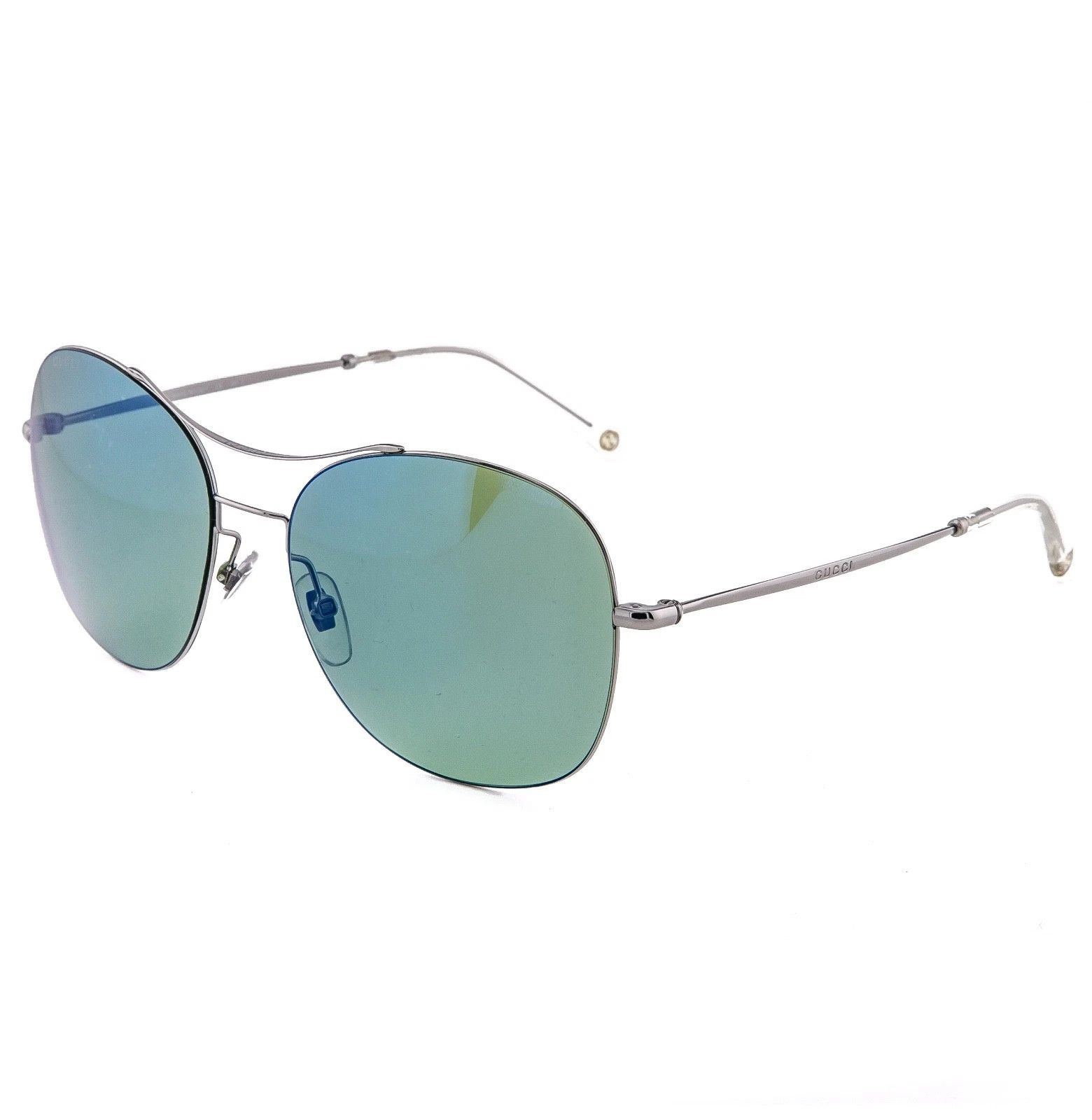 Gucci GUCCI TECHNO 0501 Round GG0501S Gray Green Sunglasses 4253 Size ONE SIZE - 3 Thumbnail
