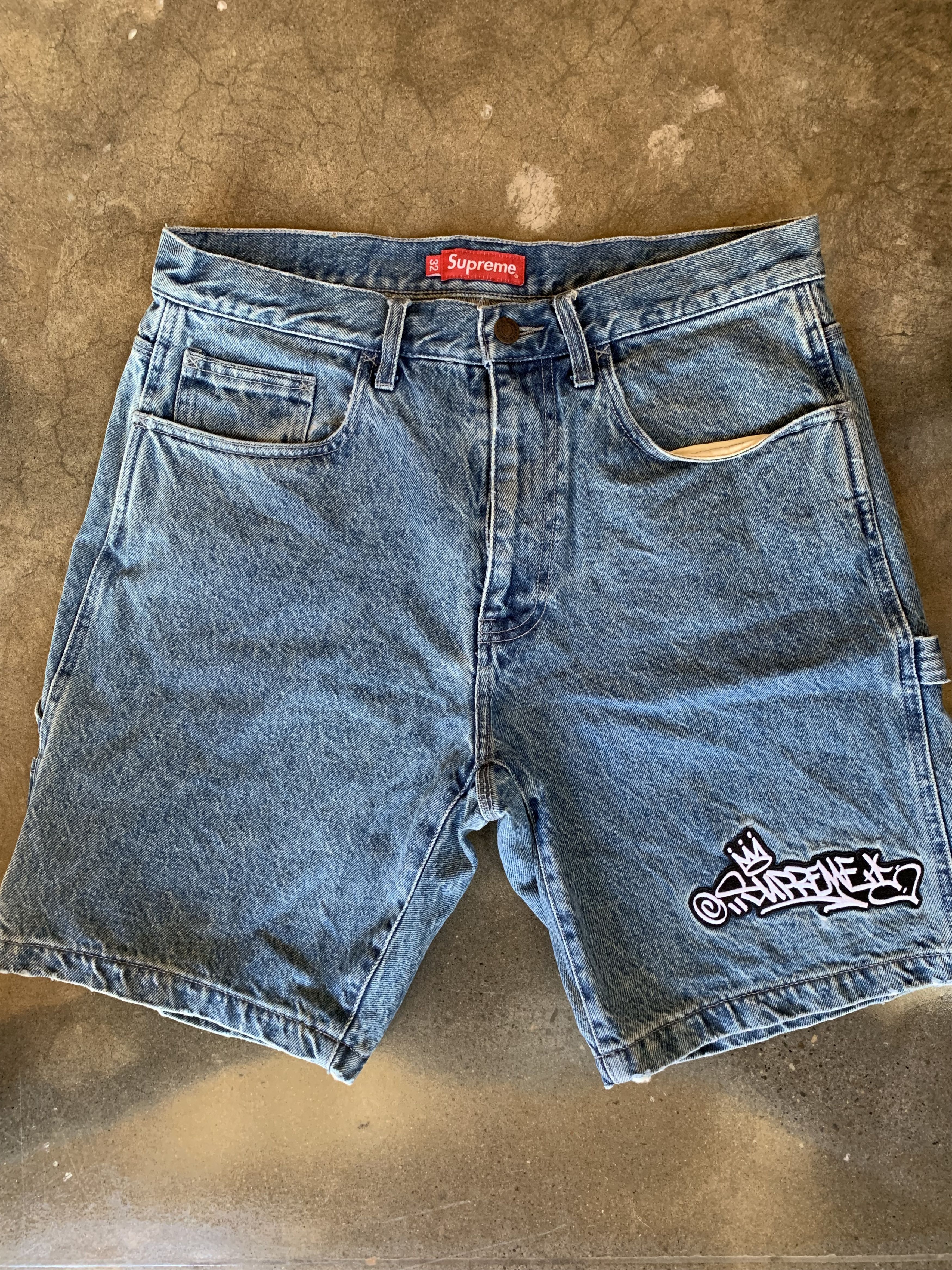 SUPREME Handstyle Denim Painter Short — La Suprema Calidad