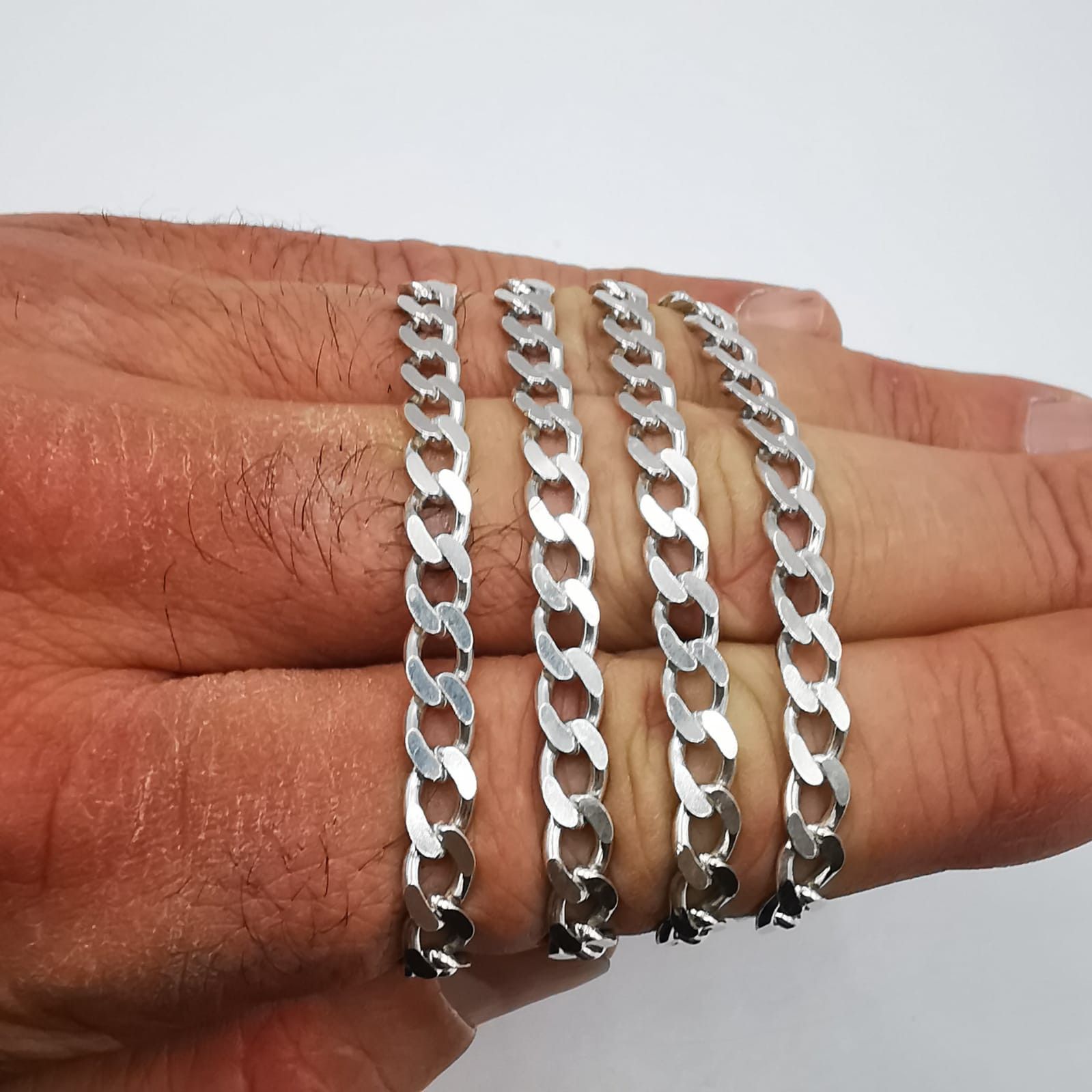 Sterling Silver Vintage Jewelry Chain, 925 Sterling Silver, Signed 21,21g Size ONE SIZE - 5 Thumbnail
