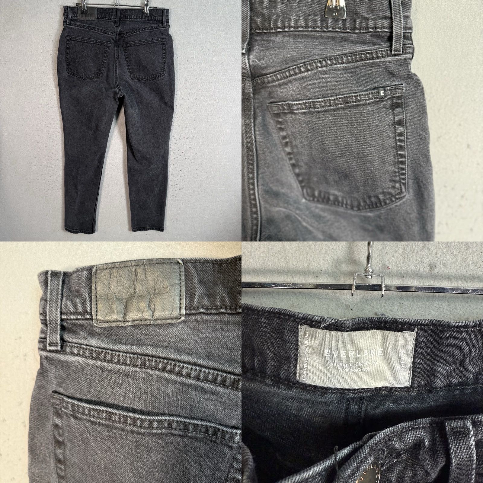 Everlane VINTAGE Everlane Jeans Womens 29 Cropped Black Cotton Denim 7/10 Women 29 Cropped Jeans Mens no? Size 29" - 8 Thumbnail