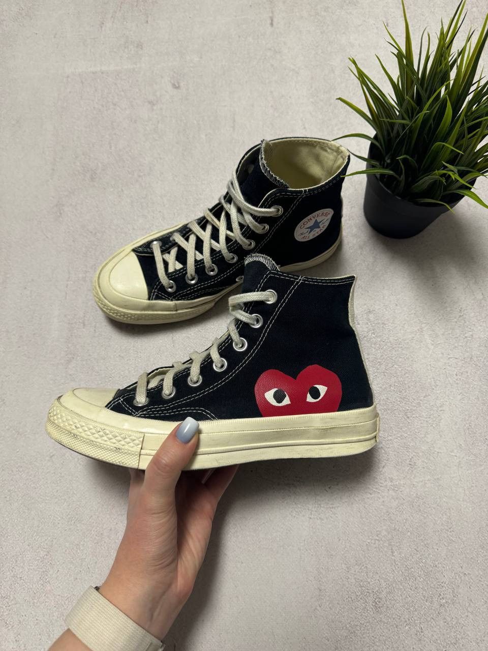 Comme des Garcons × Converse Vintage Comme Des Garcons Converse Sneakers High 36.5 37 Size US 6 / IT 36 - 1 Thumbnail
