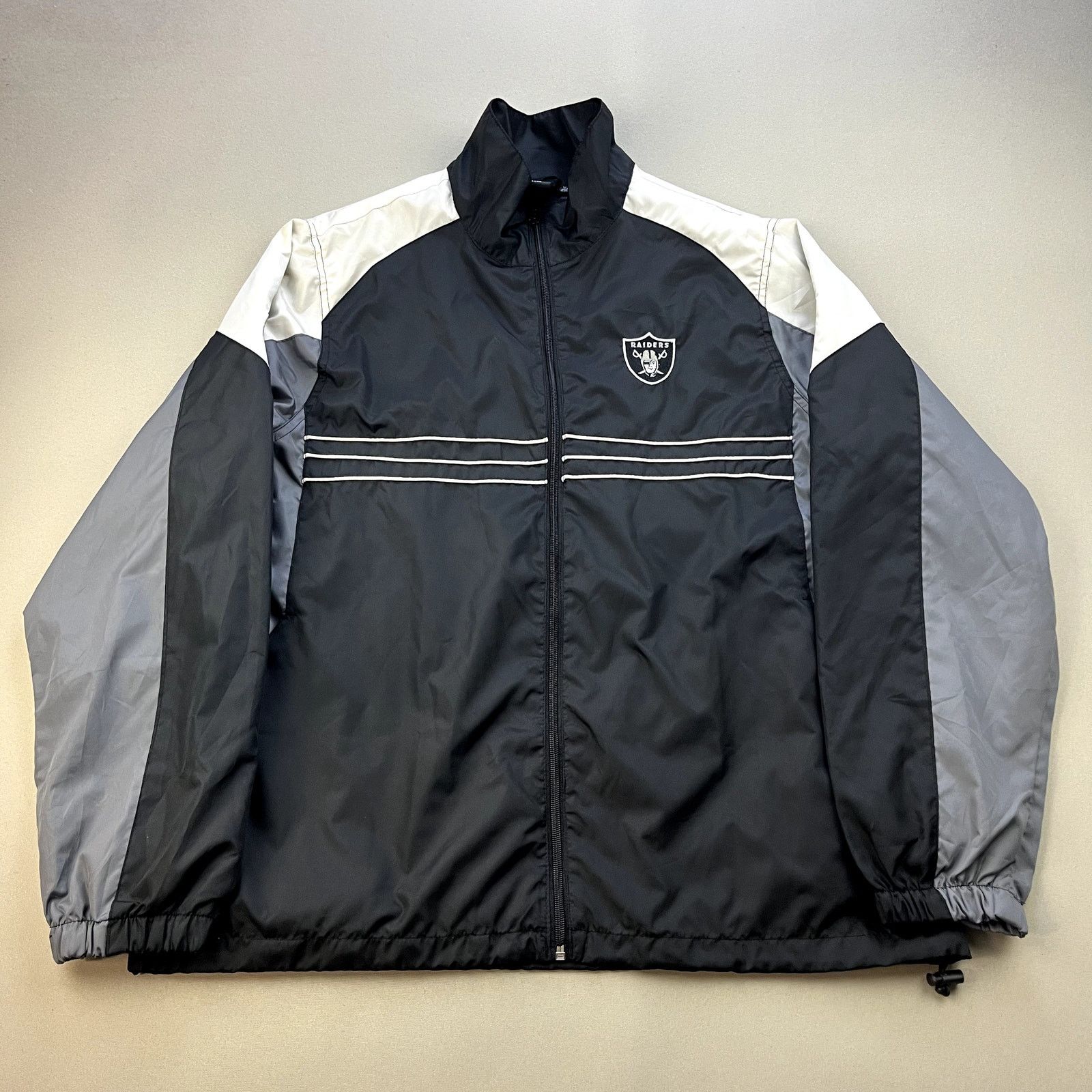 Reebok 90s NFL RAIDERS レイダース ジャケット レーシング Vintage Reebok Oakland Raiders Track Jacket XXLarge | Double
