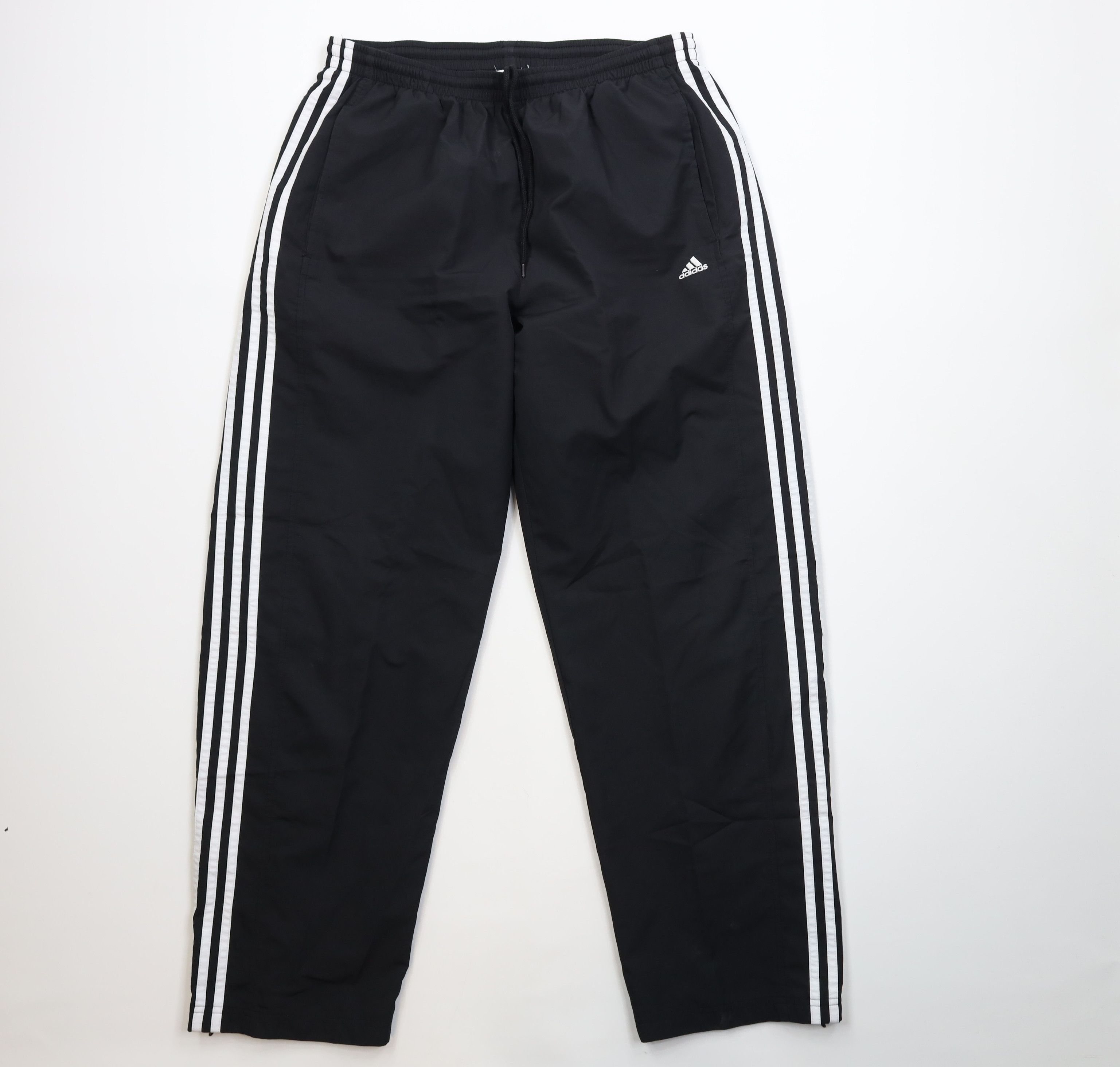 Adidas Vintage Y2K 2005 Adidas Lined Wide Leg Windbreaker Pants Size US 36 / EU 52 - 1 Thumbnail