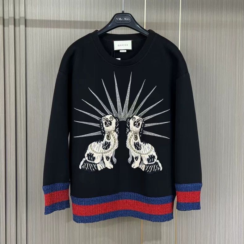 Gucci Gucci Embroidered puppy space cotton gold thread sweatshirt Size US M / EU 48-50 / 2 - 1 Thumbnail