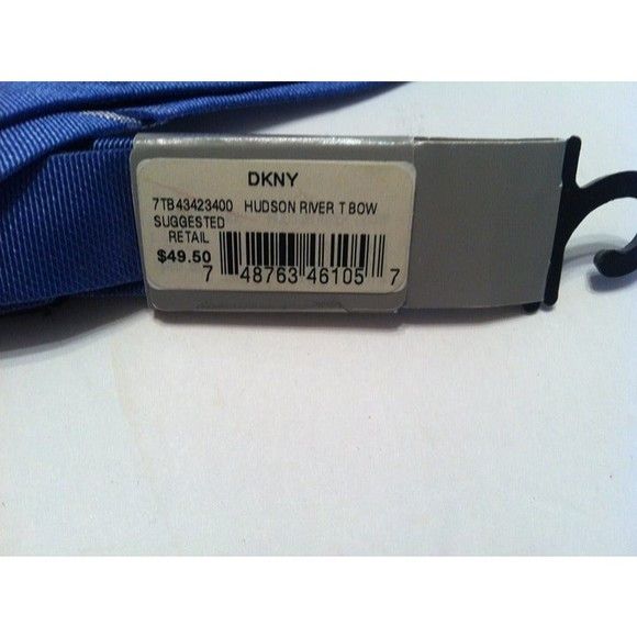 DKNY DKNY MENS NEW BLUE BOW TIE Size ONE SIZE - 7 Thumbnail