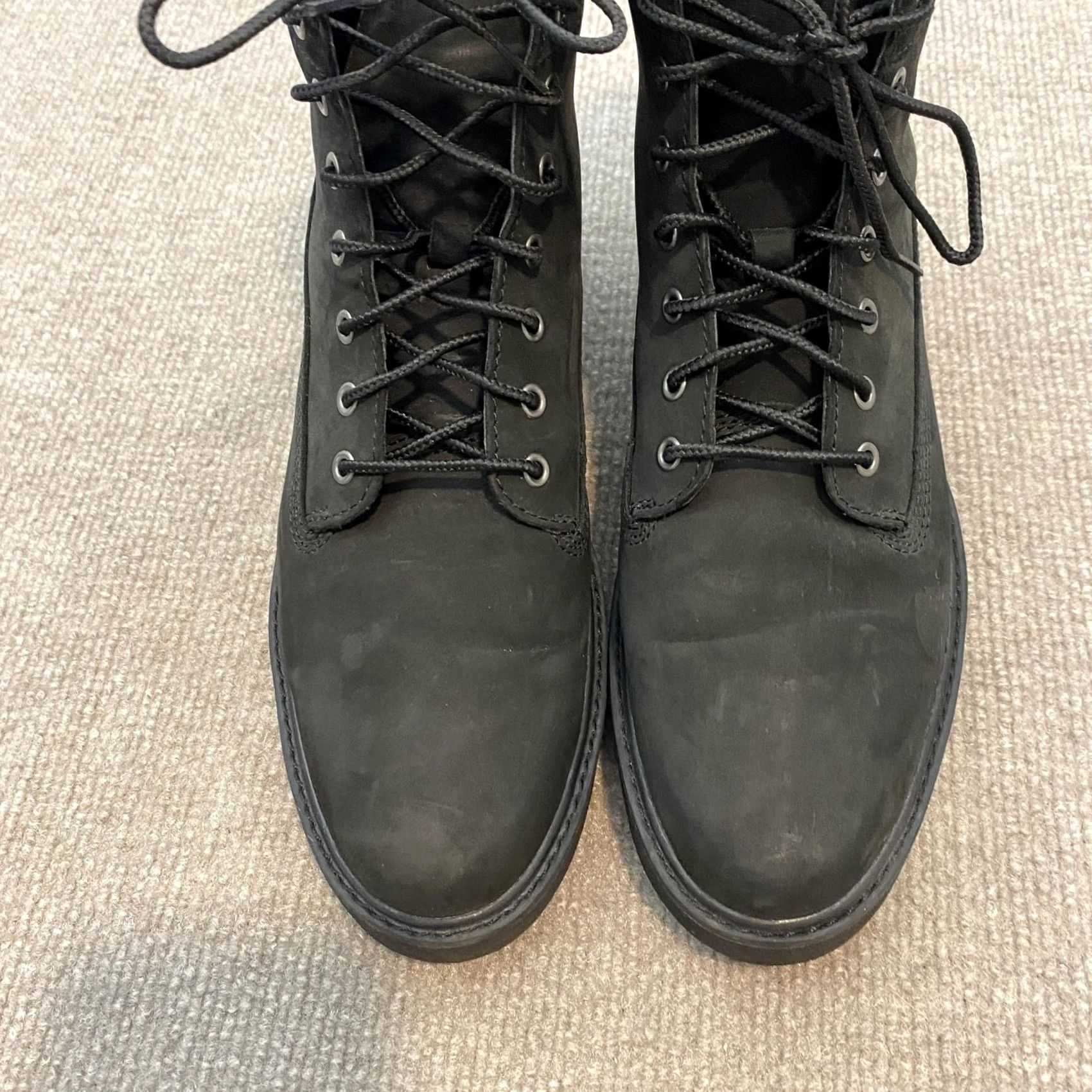 Timberland Timberland Boots Womens Size 10 Black Nubuck Ankle Combat Lace Up A15TM Size US 10 / IT 40 - 5 Thumbnail