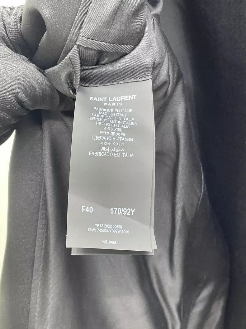 Saint Laurent Paris SAINT LAURENT Black Blazer Coat- Size US M / EU 48-50 / 2 - 7 Thumbnail