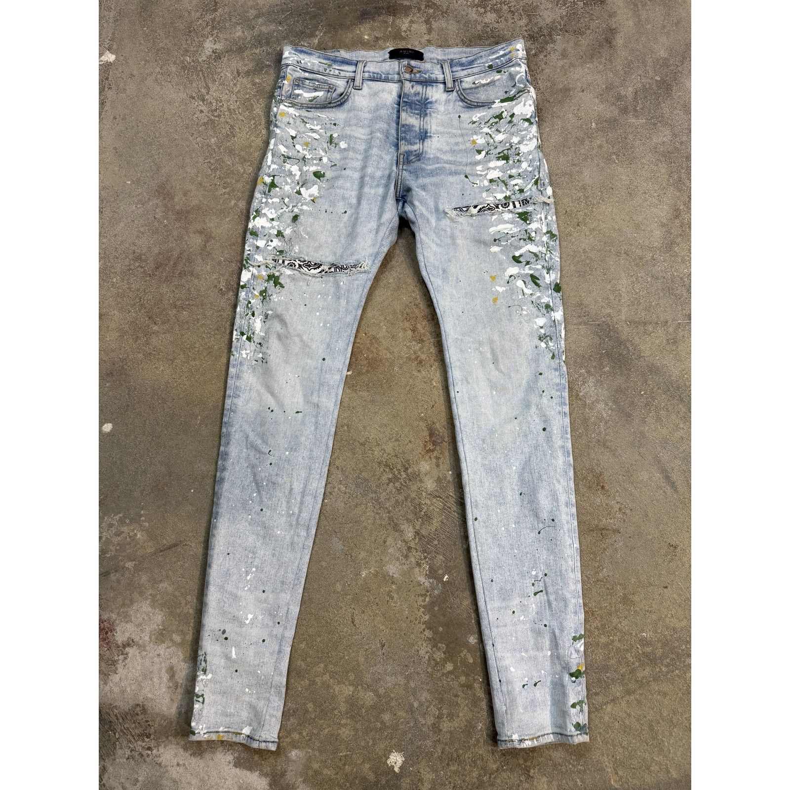 Amiri Amiri Jeans Thrasher Paint Splatter Used 34 Size US 34 / EU 50 - 1 Thumbnail